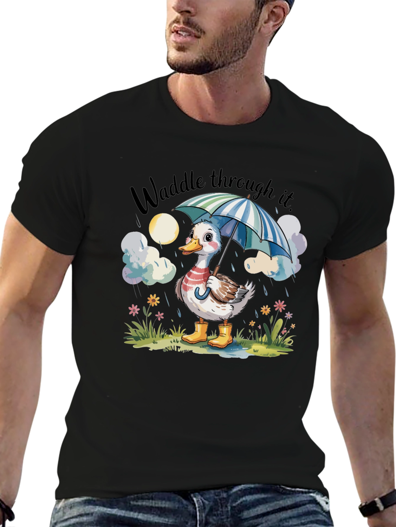 Waddle Through It Duck Graphic Tee