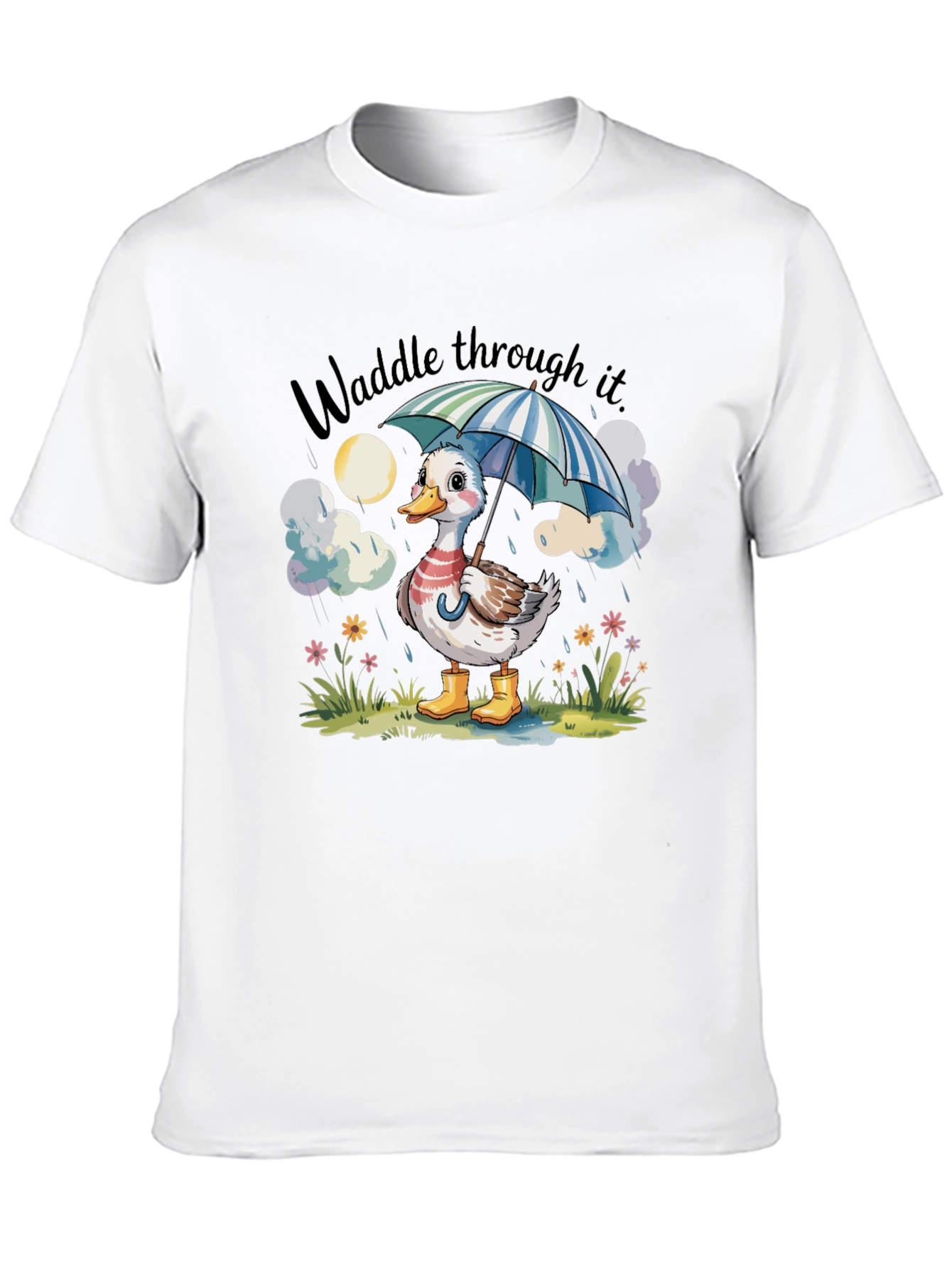 Waddle Through It Duck Graphic Tee