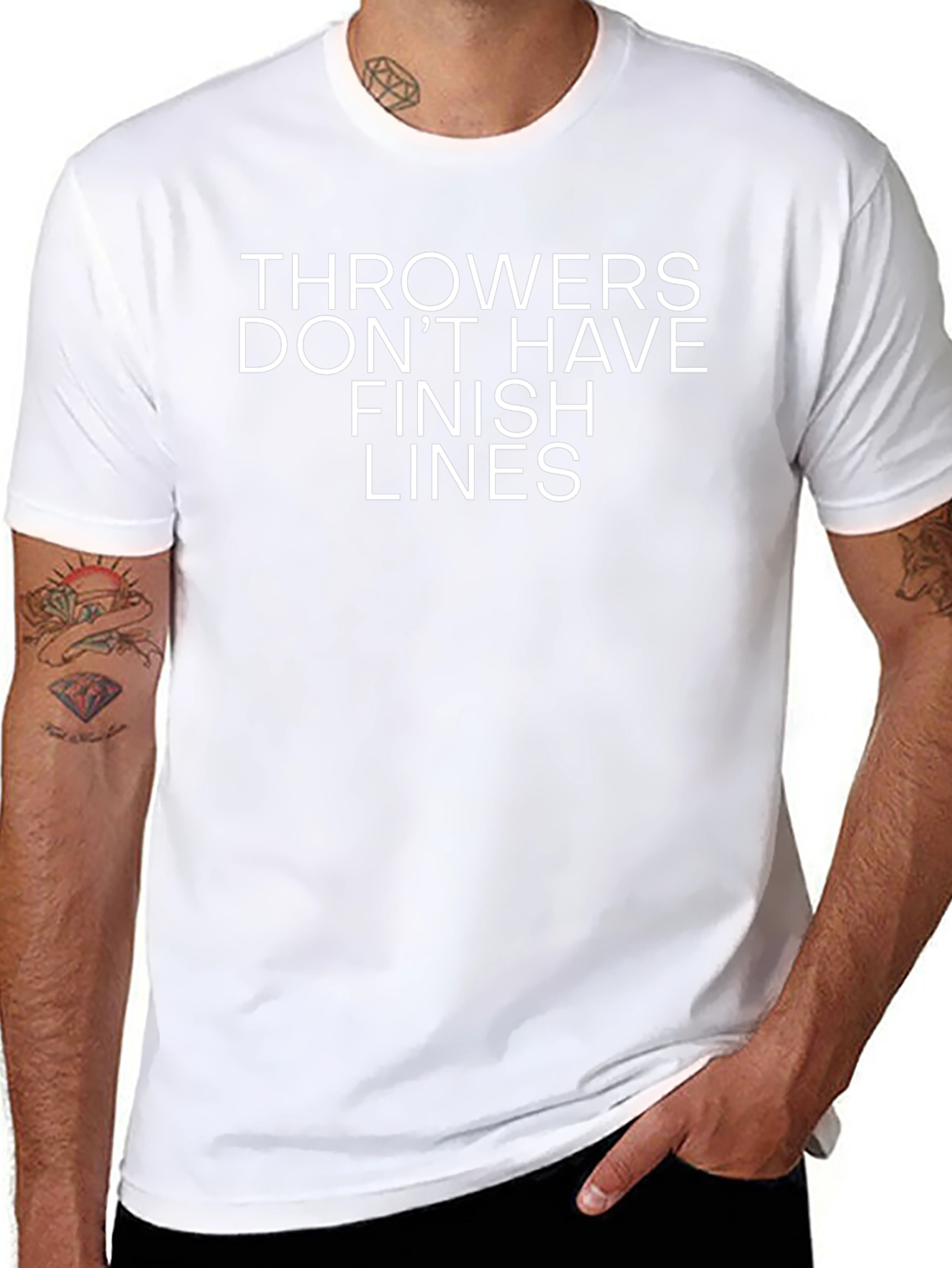 Throwers Dont Have Finish Lines Black T-Shirt