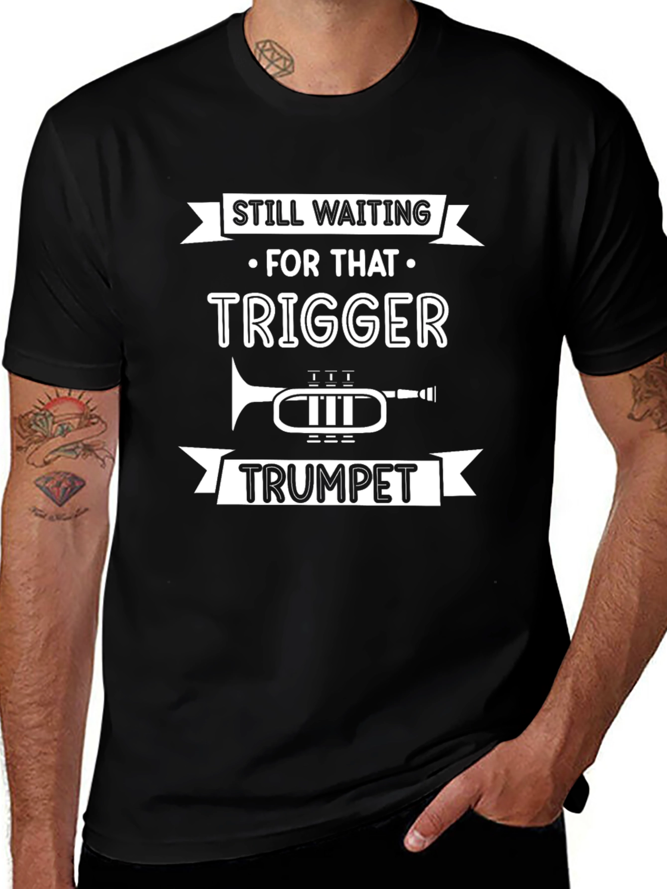 Trigger Trumpet Tee - Musician Humor Graphic T-Shirt