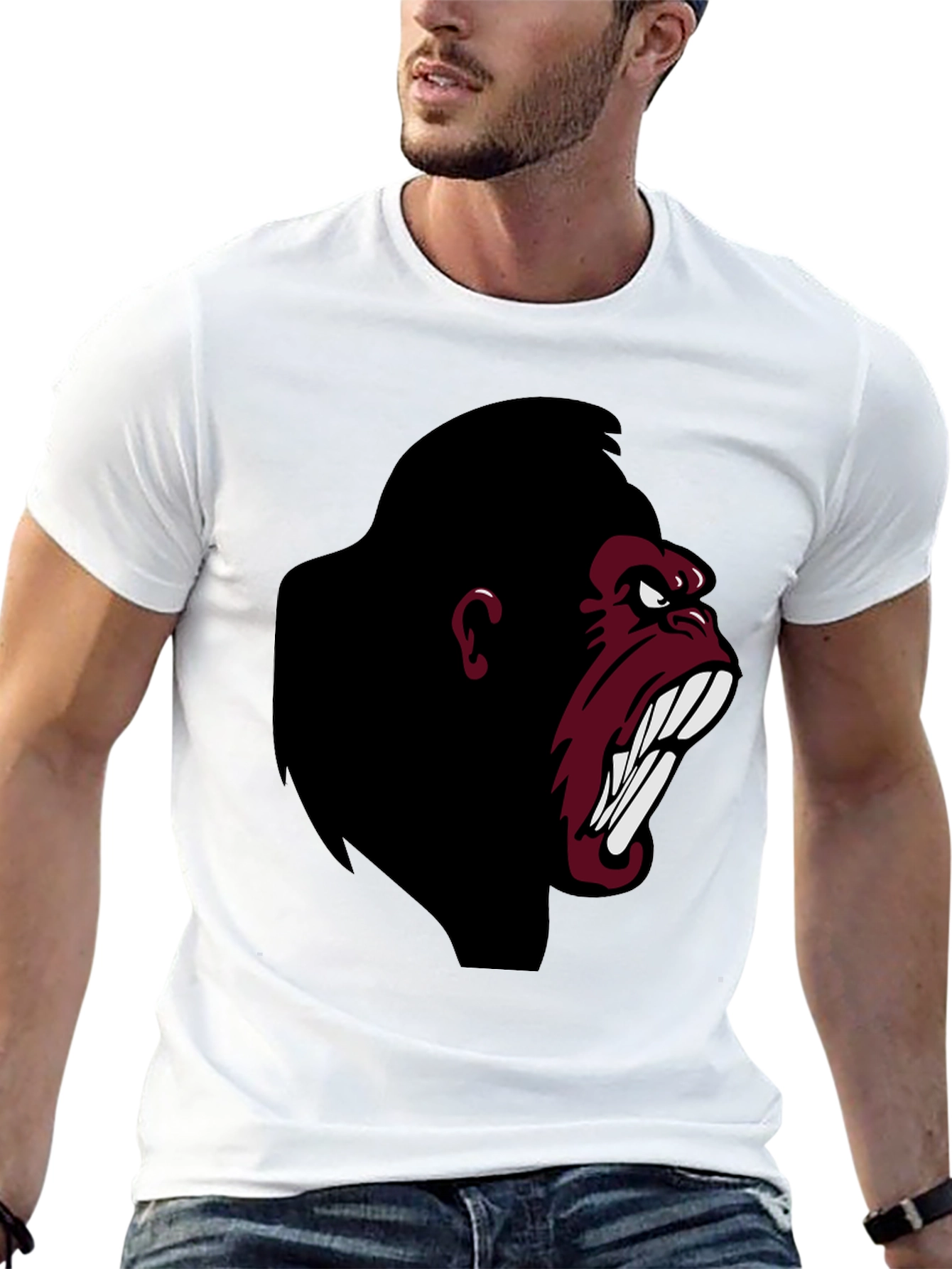 Angry Gorilla Graphic T-Shirt - Black