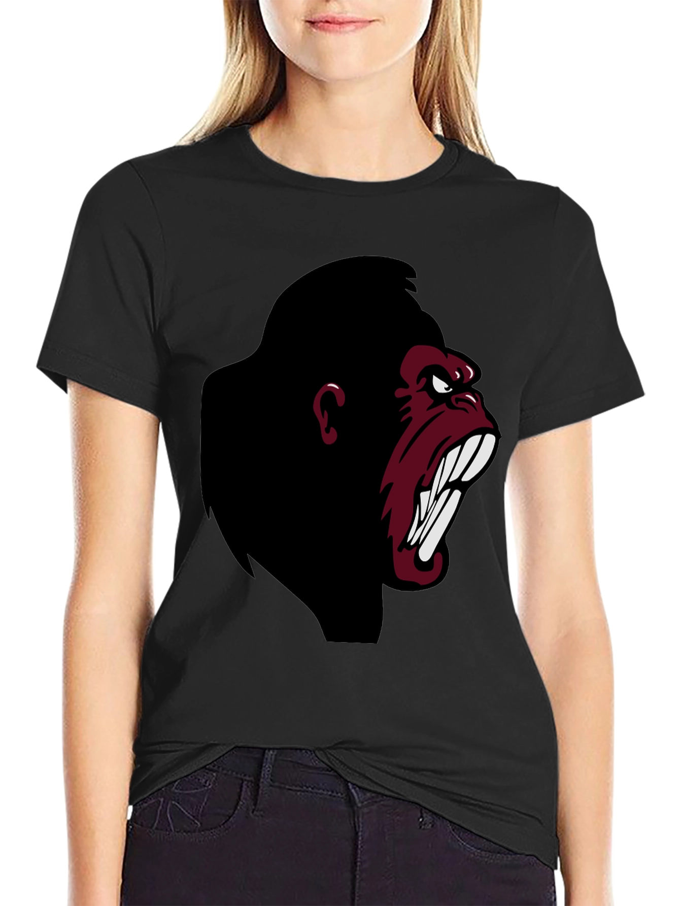 Angry Gorilla Graphic T-Shirt - Black