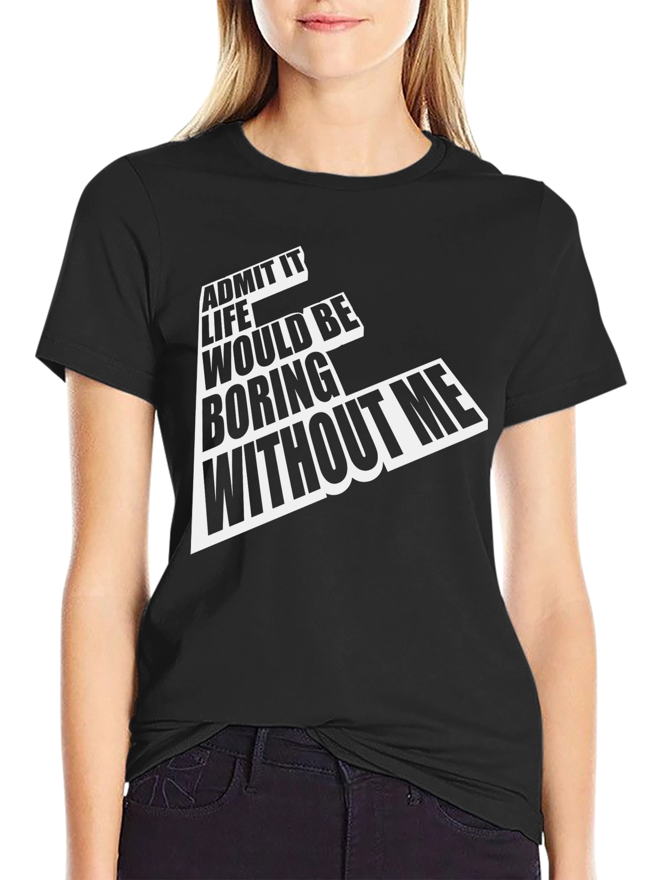 Funny Admit It Graphic T-Shirt - Mens Black Tee