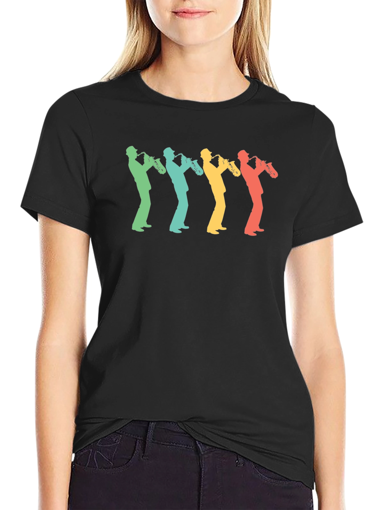 Saxophone Player Retro T-Shirt - Music Lover Tee