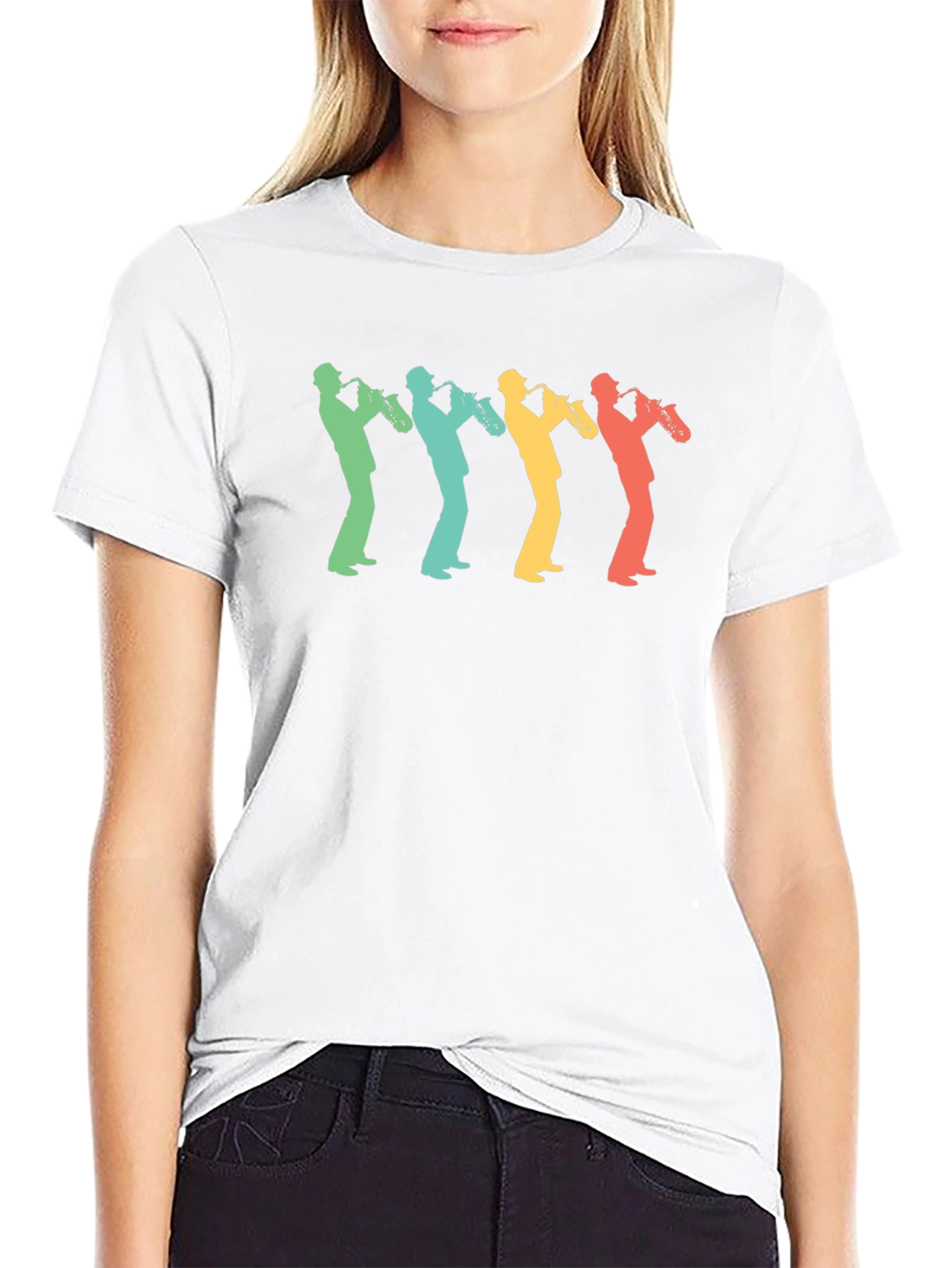 Saxophone Player Retro T-Shirt - Music Lover Tee