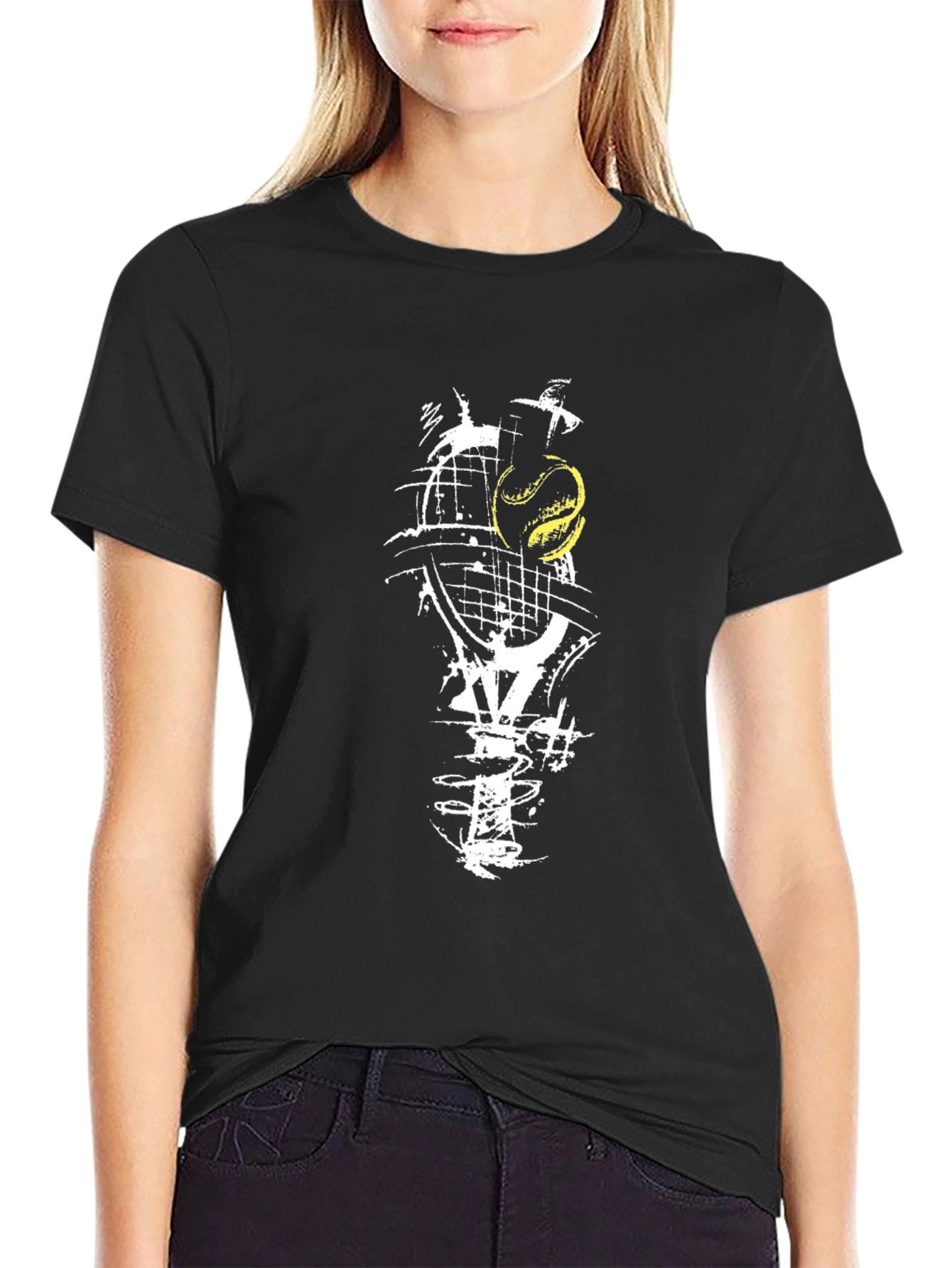 Tennis Racket & Ball Graphic T-Shirt