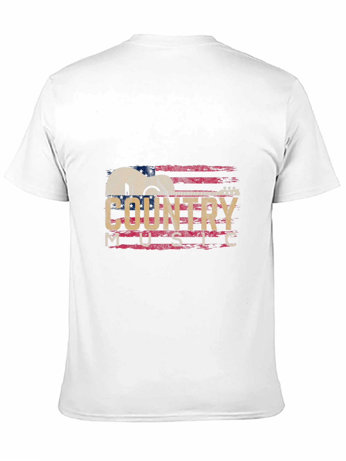 Country Music Guitar Graphic T-Shirt - Black