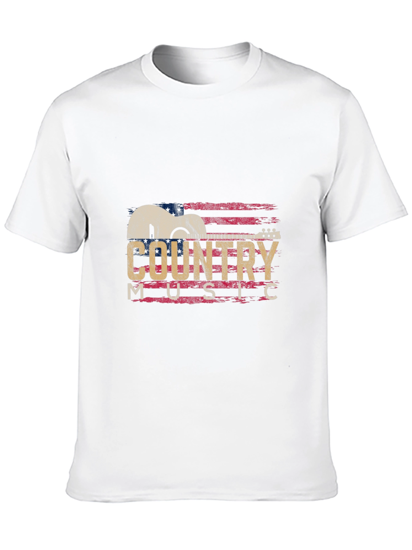 Country Music Guitar Graphic T-Shirt - Black