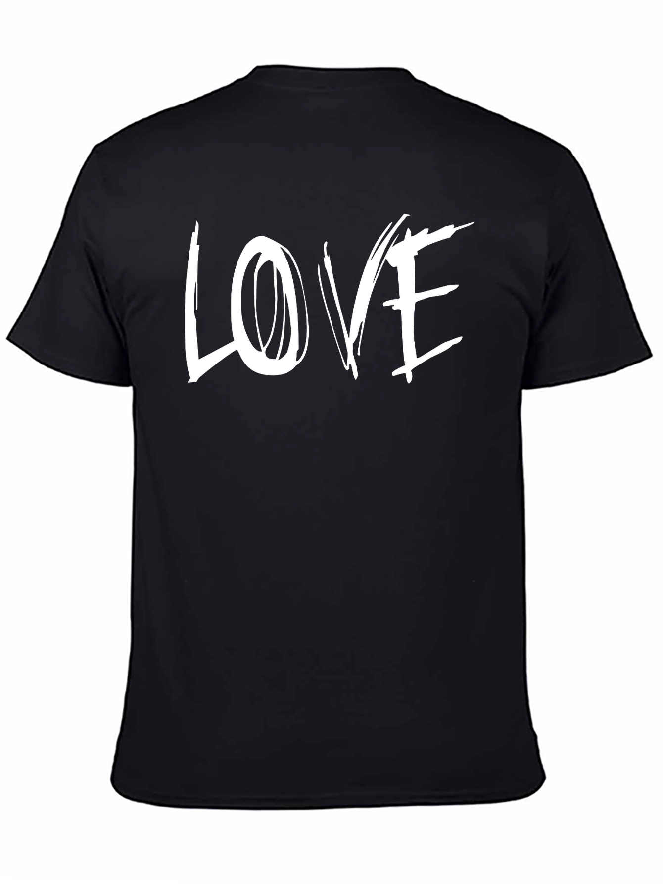 Love Graphic Print Black T-Shirt