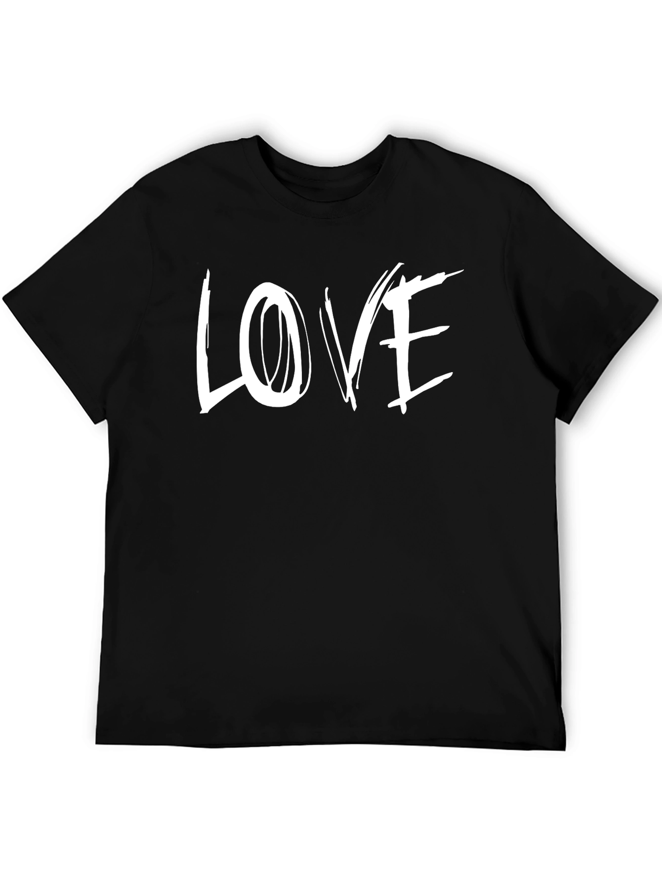 Love Graphic Print Black T-Shirt