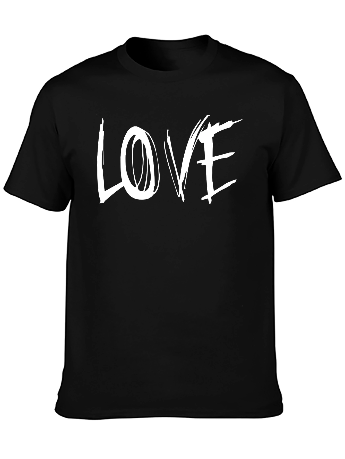 Love Graphic Print Black T-Shirt