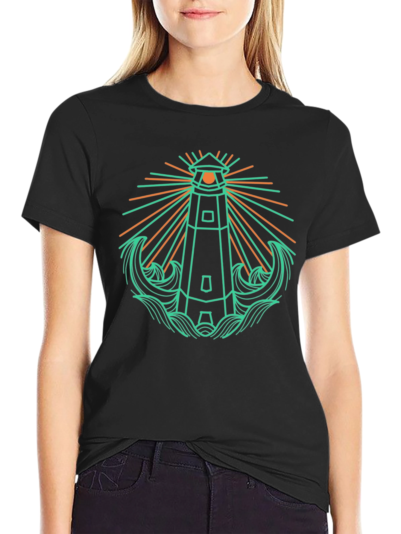Lighthouse Graphic Tee - Nautical Style
