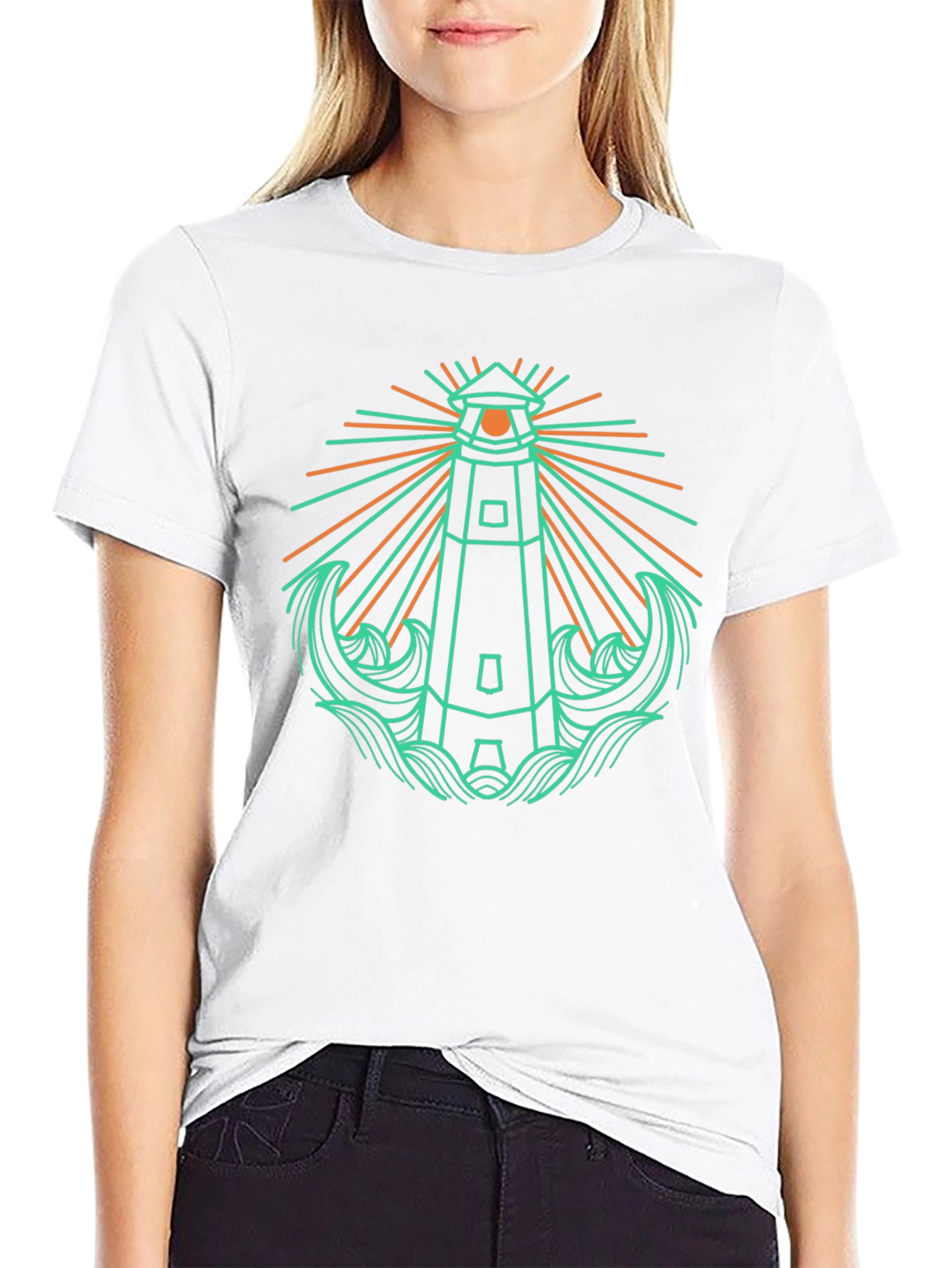 Lighthouse Graphic Tee - Nautical Style
