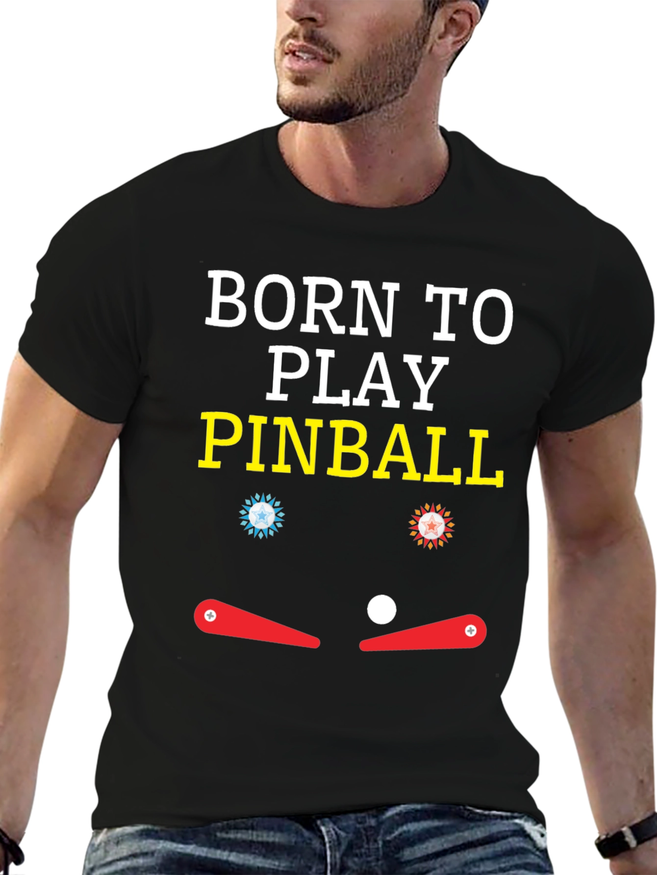 Born to Play Pinball Graphic T-Shirt