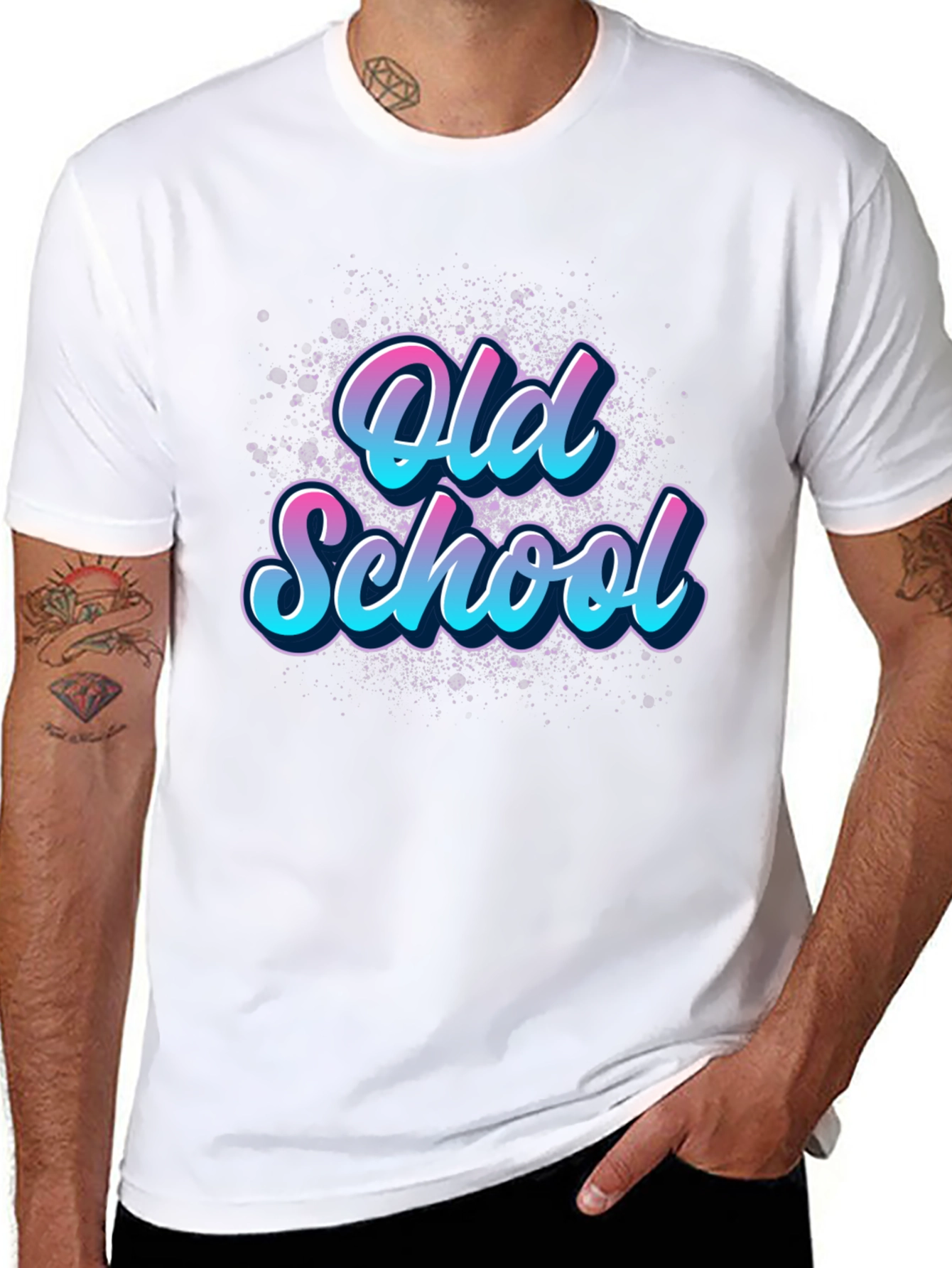 Retro Old School Graphic Black T-Shirt