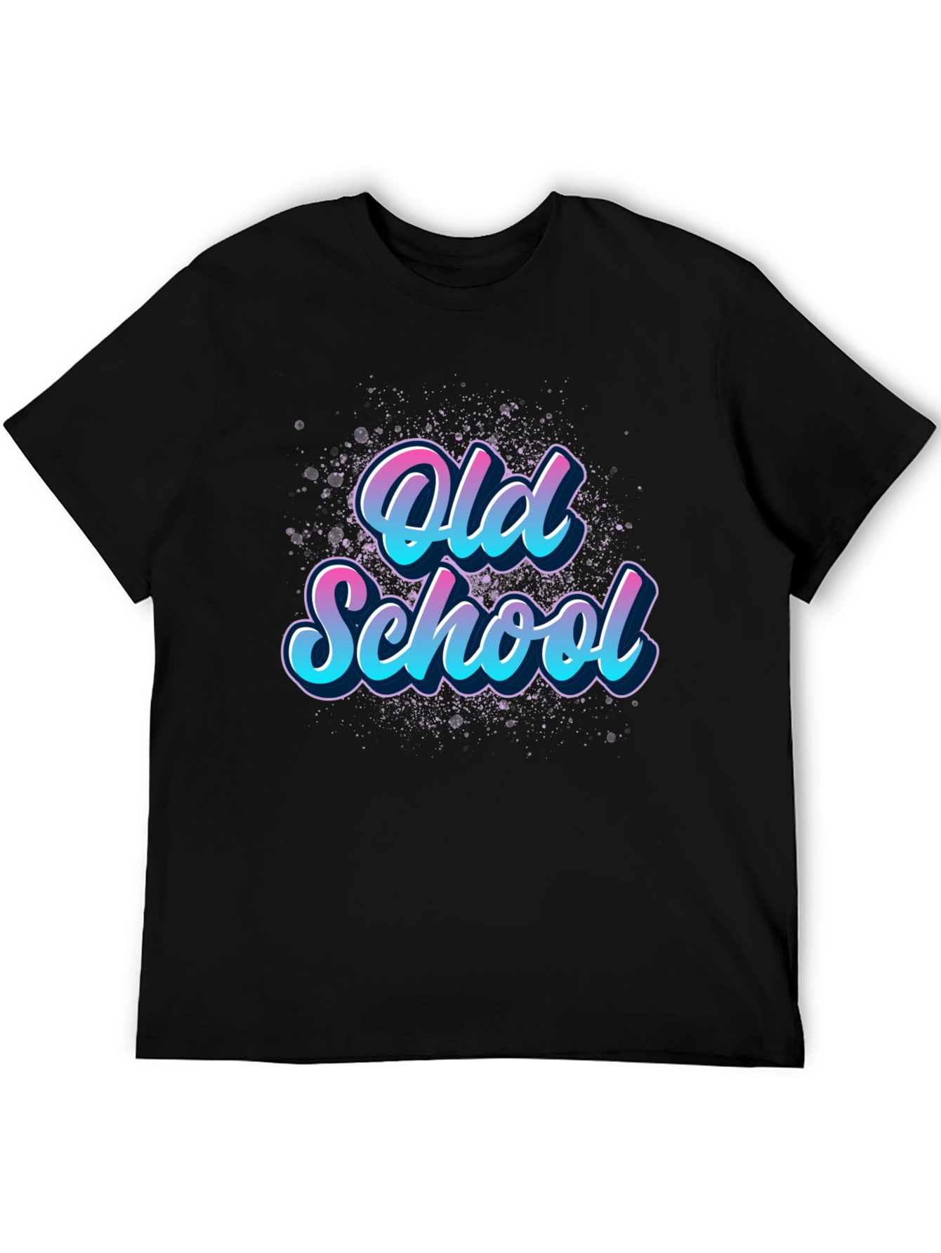 Retro Old School Graphic Black T-Shirt