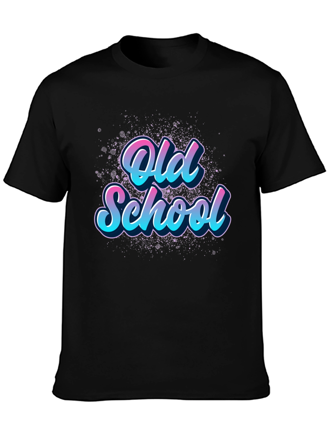 Retro Old School Graphic Black T-Shirt