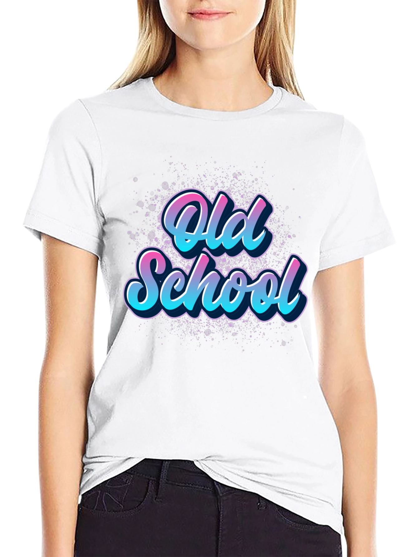 Retro Old School Graphic Black T-Shirt