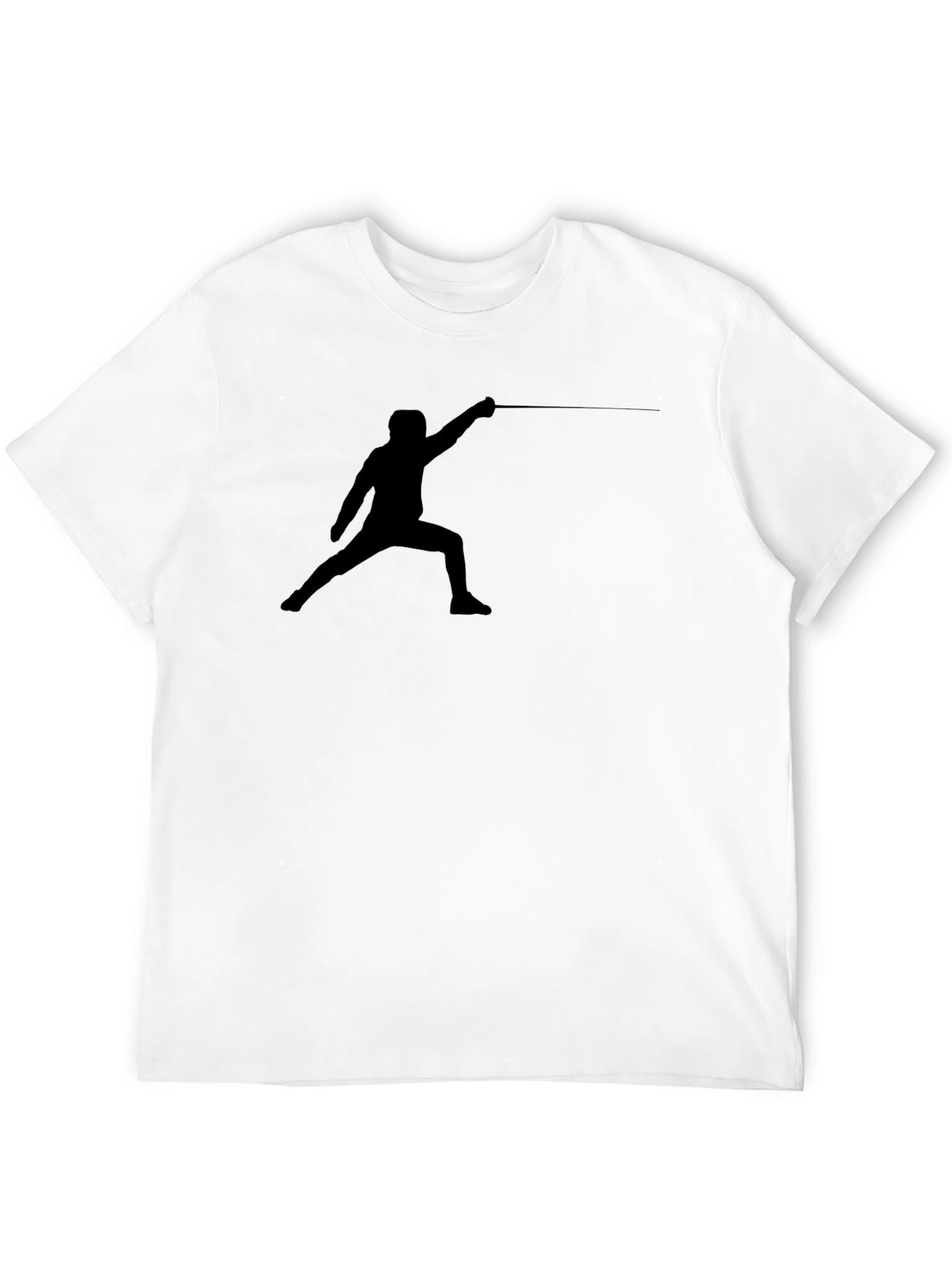 Fencer Silhouette Black T-Shirt