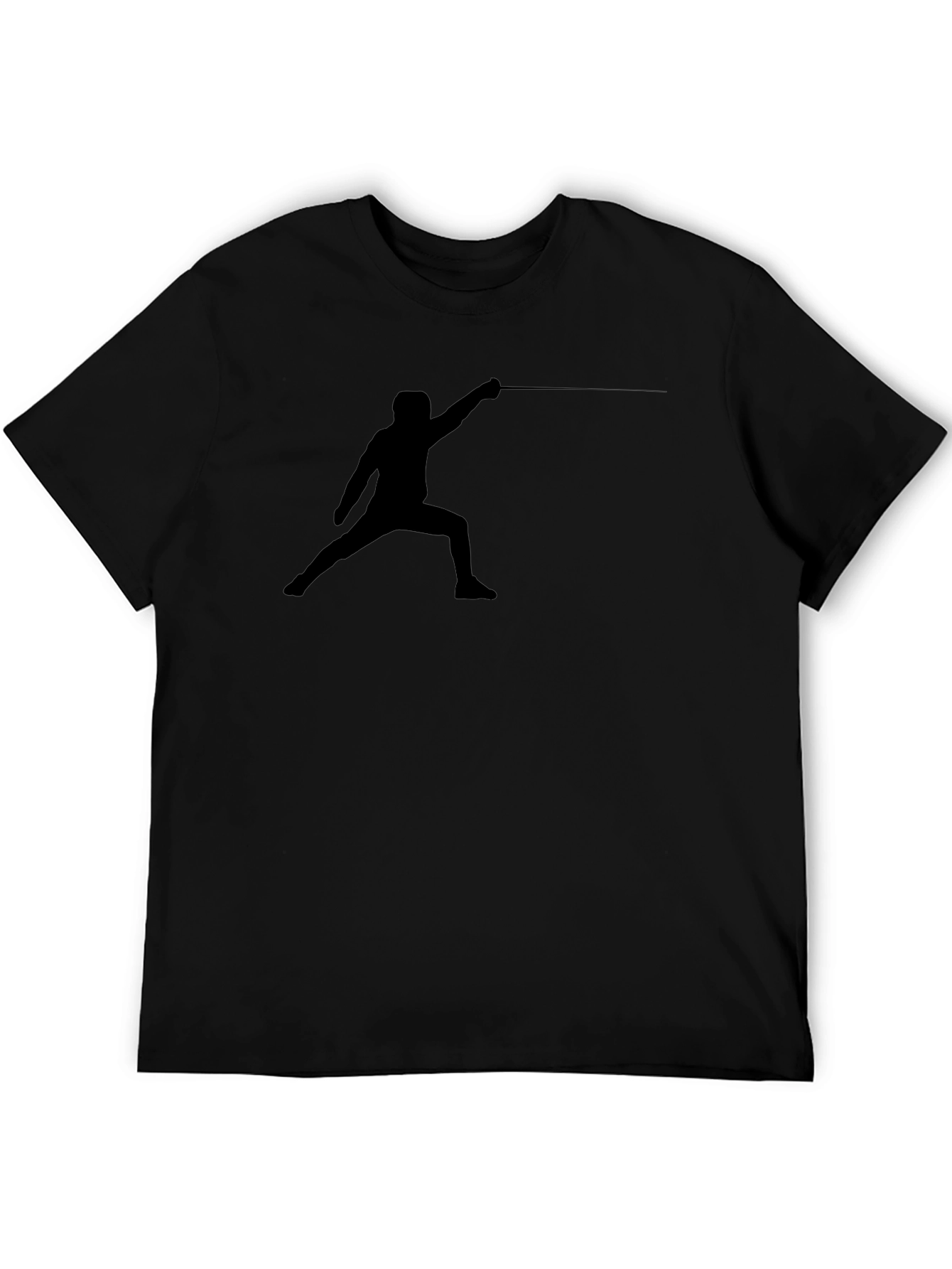 Fencer Silhouette Black T-Shirt