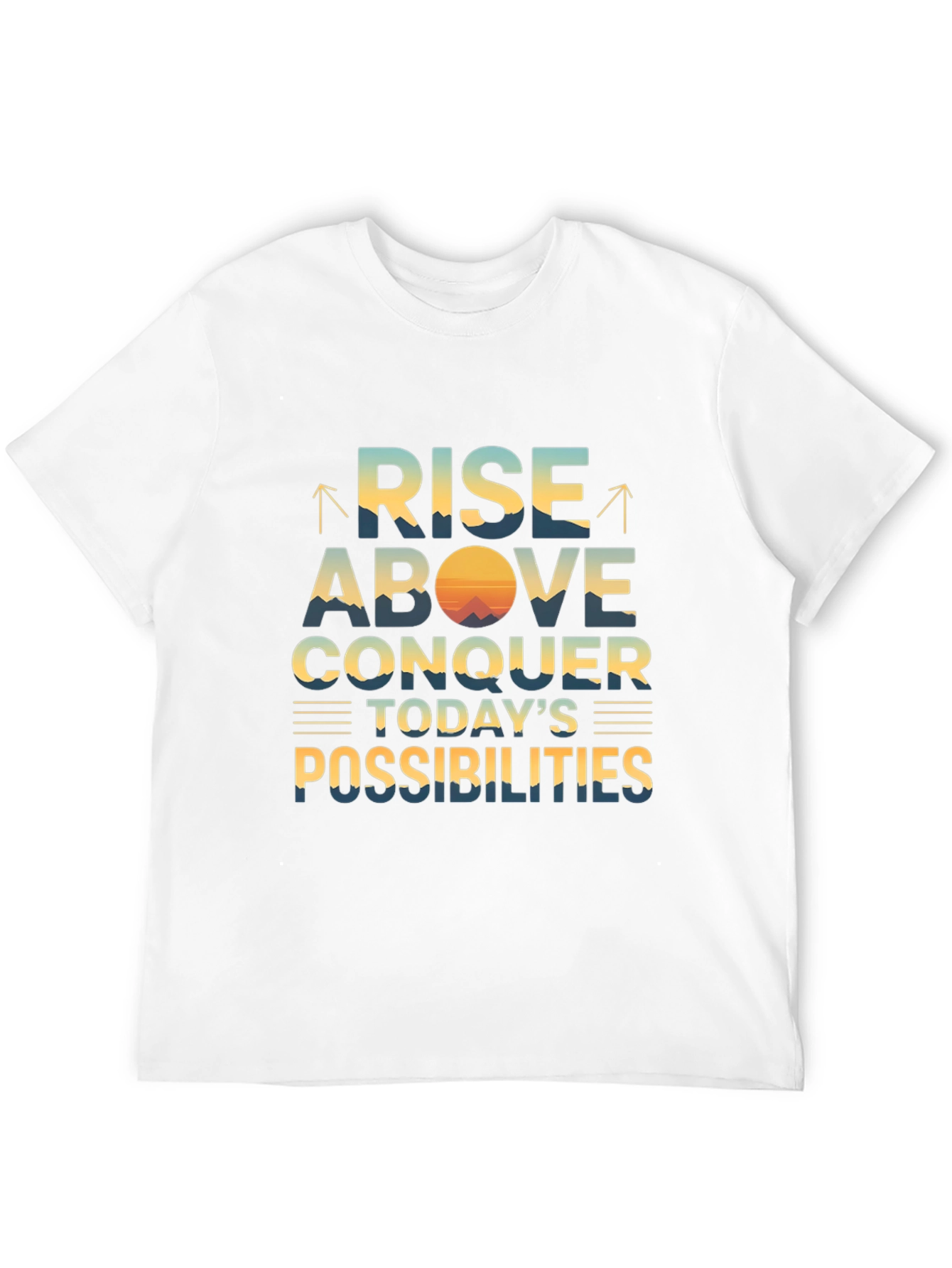 Inspirational Graphic T-Shirt - Rise Above Conquer