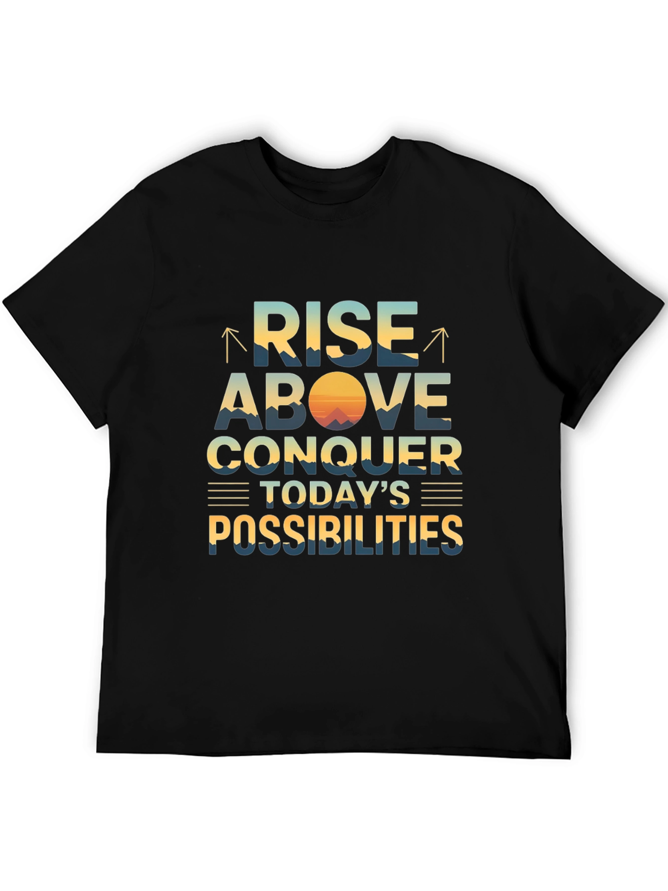Inspirational Graphic T-Shirt - Rise Above Conquer