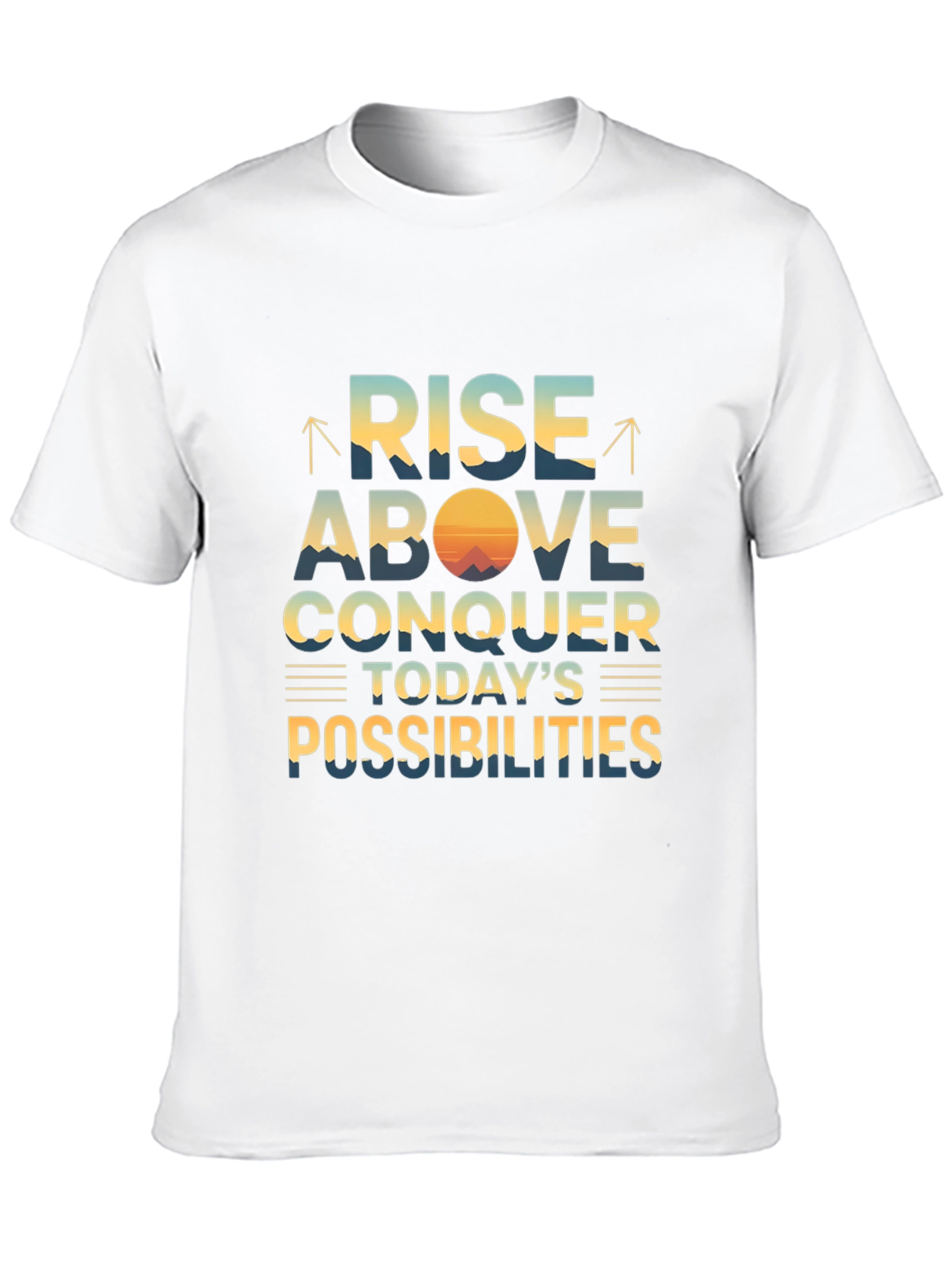 Inspirational Graphic T-Shirt - Rise Above Conquer