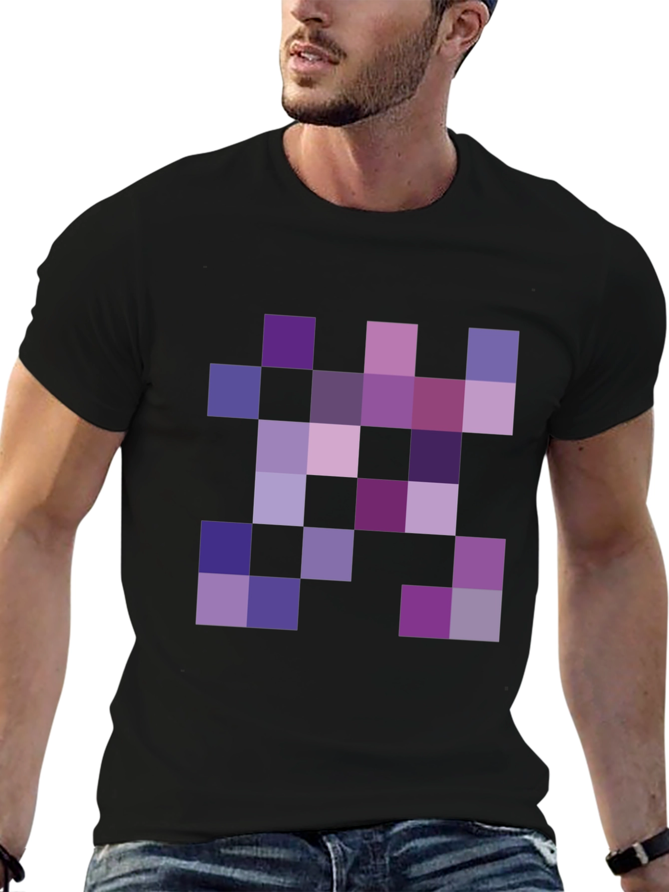 Pixel Art Black T-Shirt