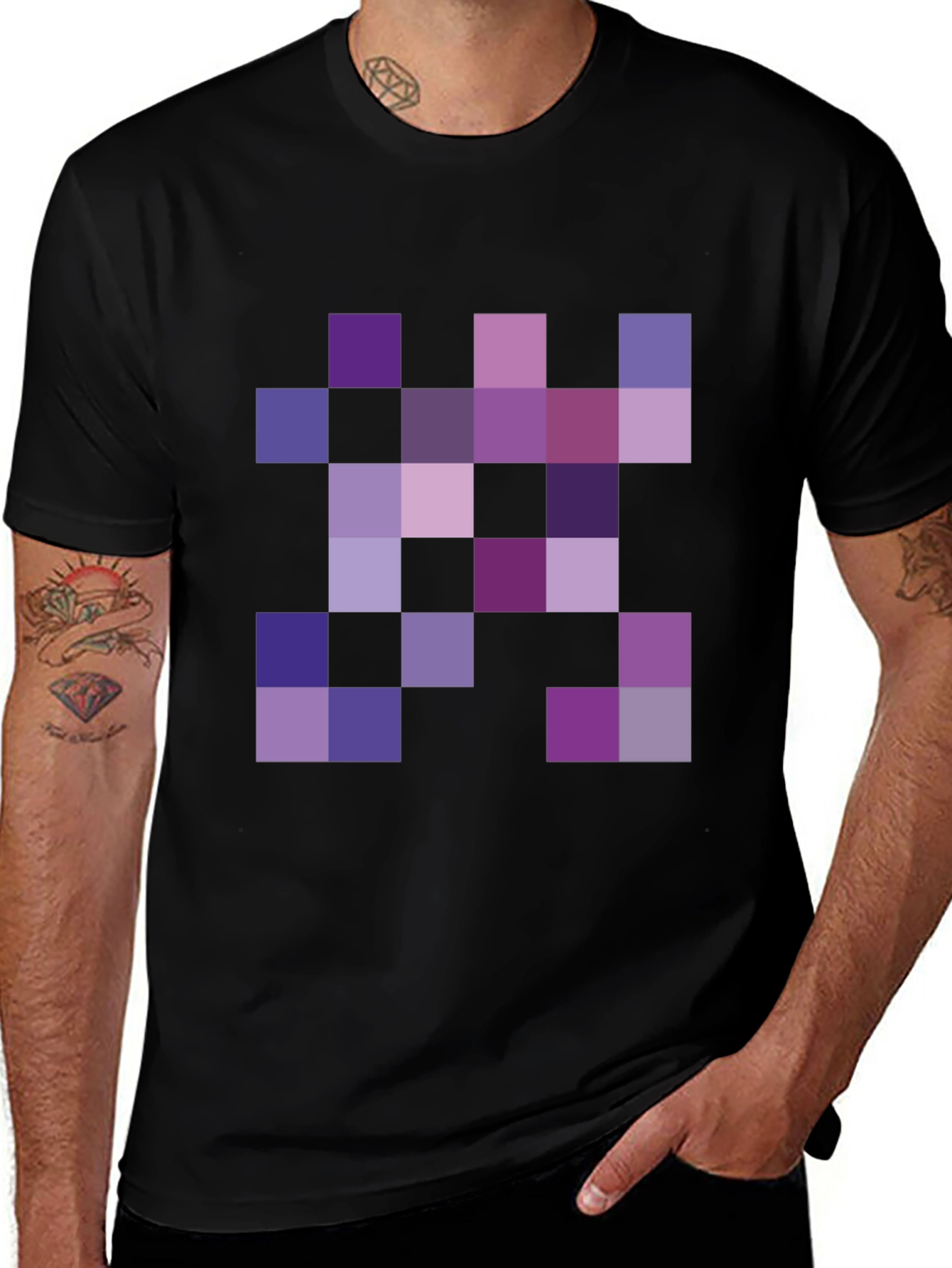 Pixel Art Black T-Shirt