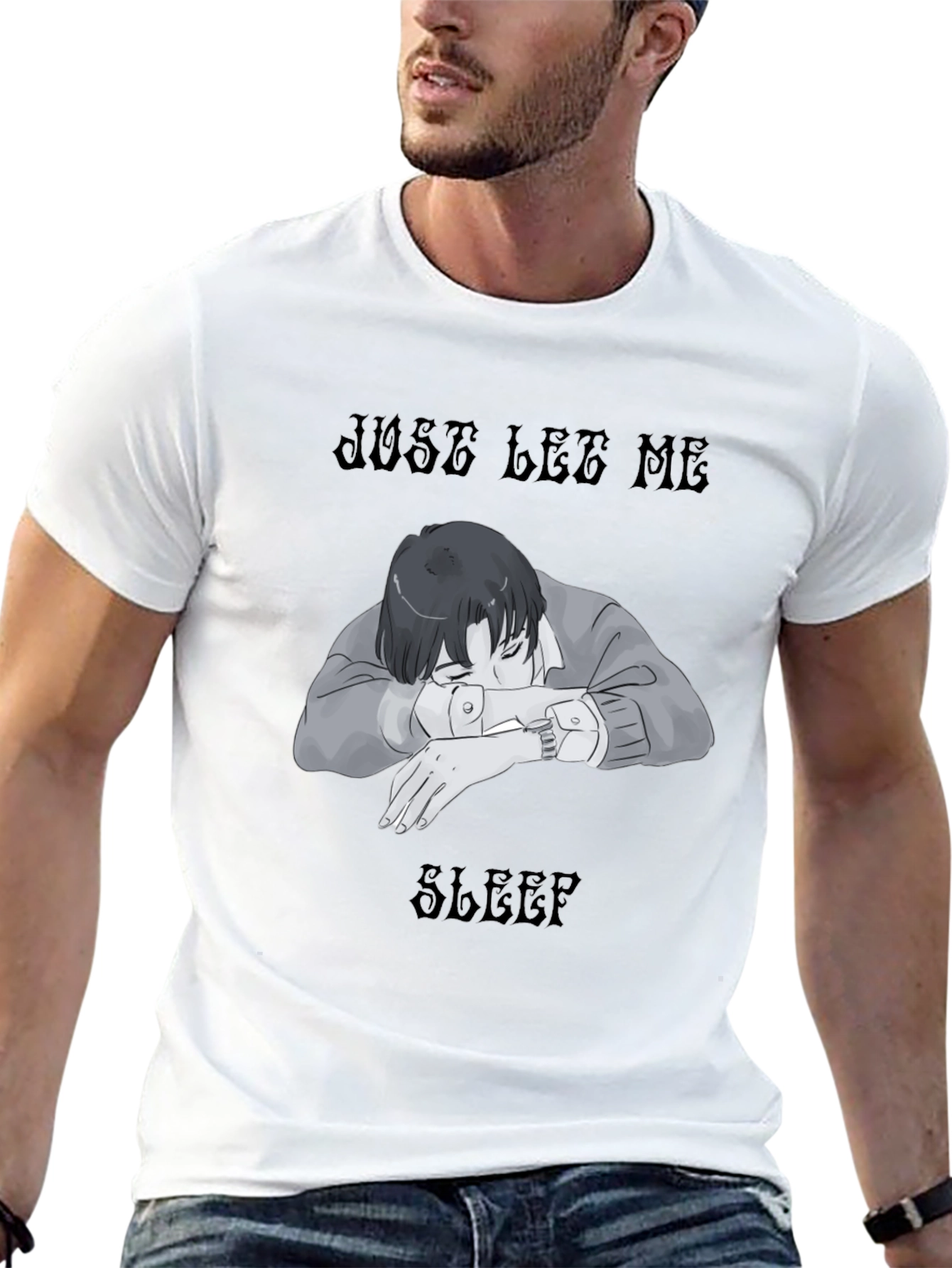 Just Let Me Sleep Black T-Shirt