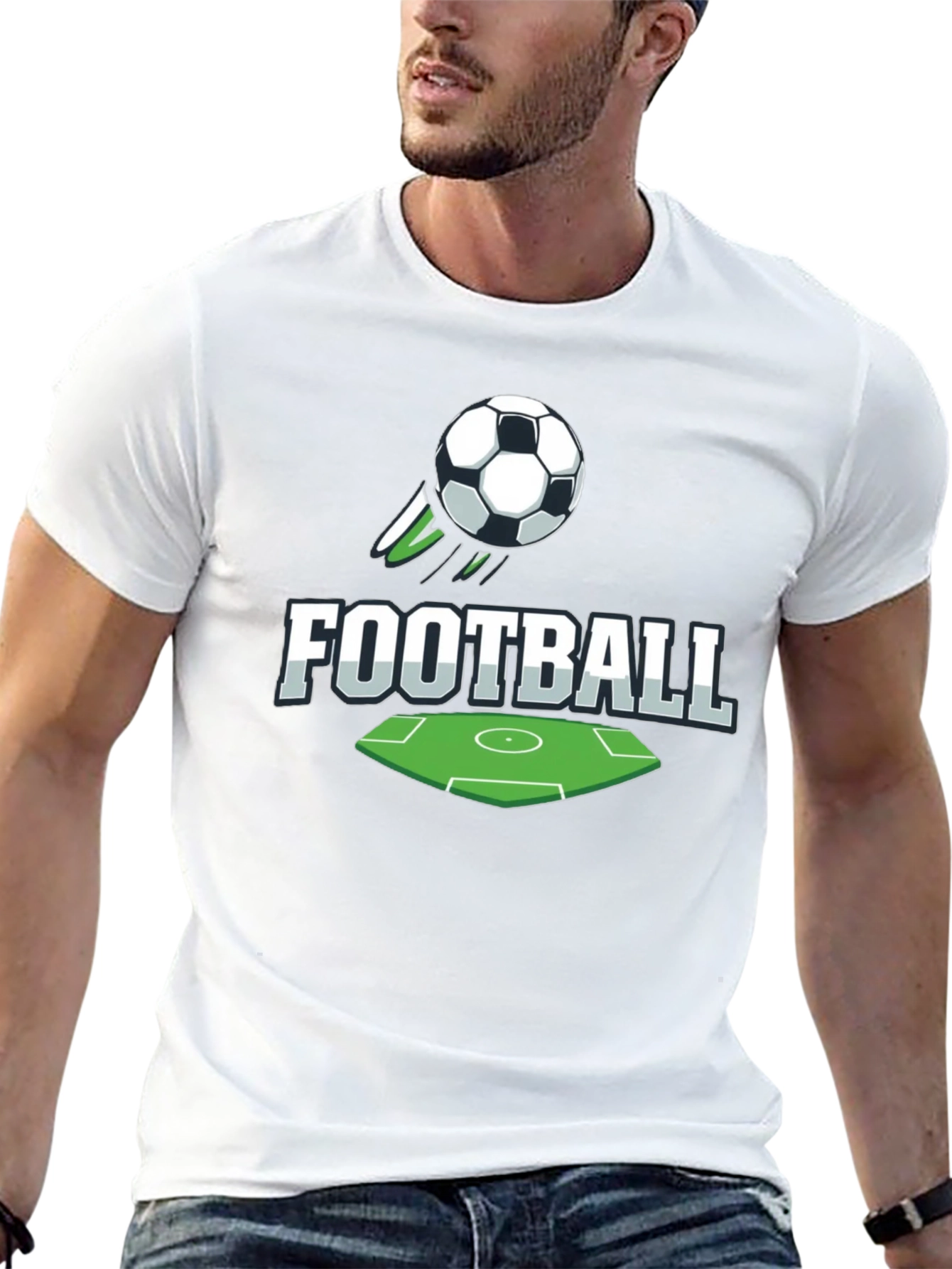 Football Graphic T-Shirt for Sports Fans