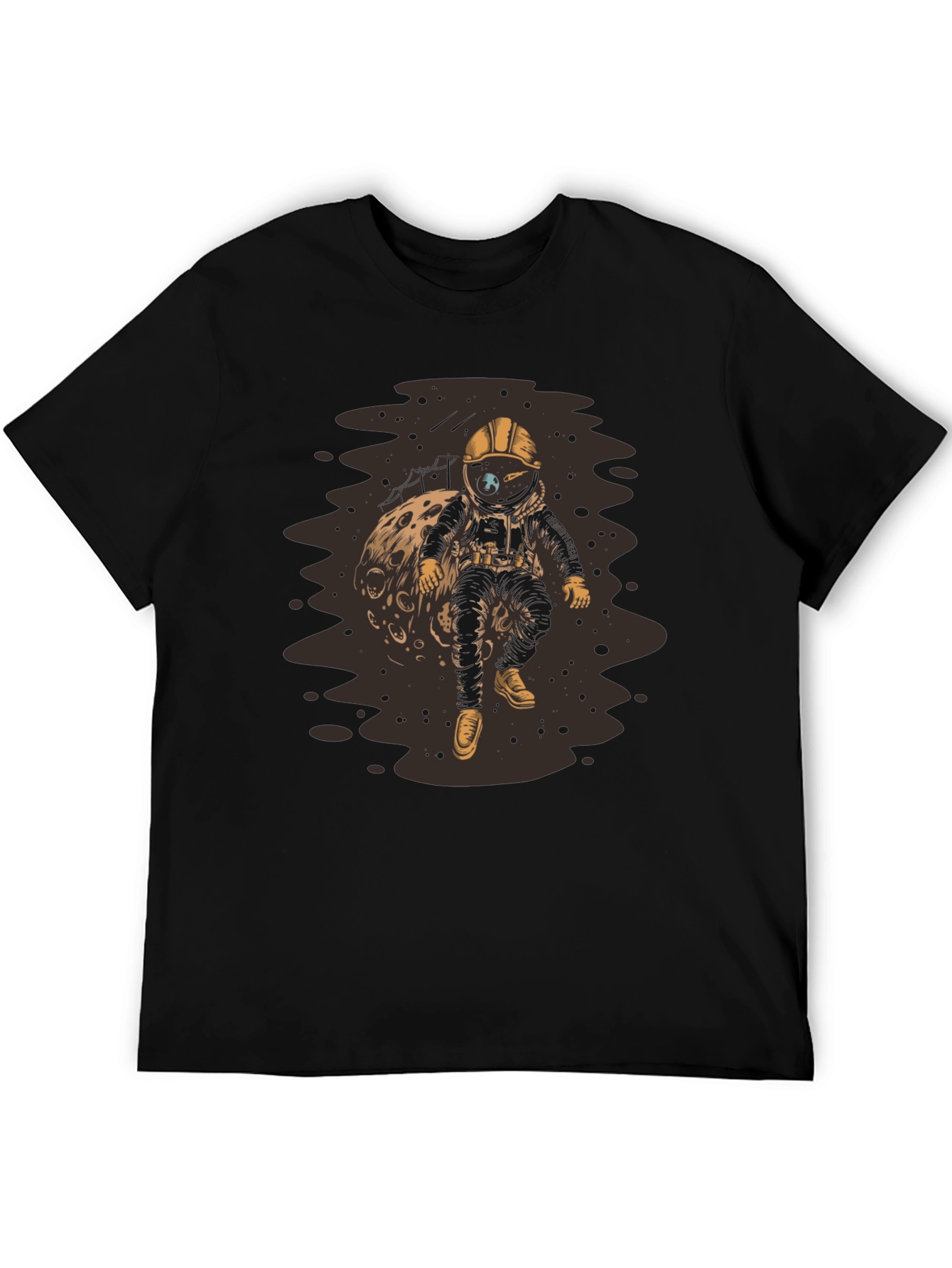 Astronaut on Moon T-Shirt - Unique Graphic Tee