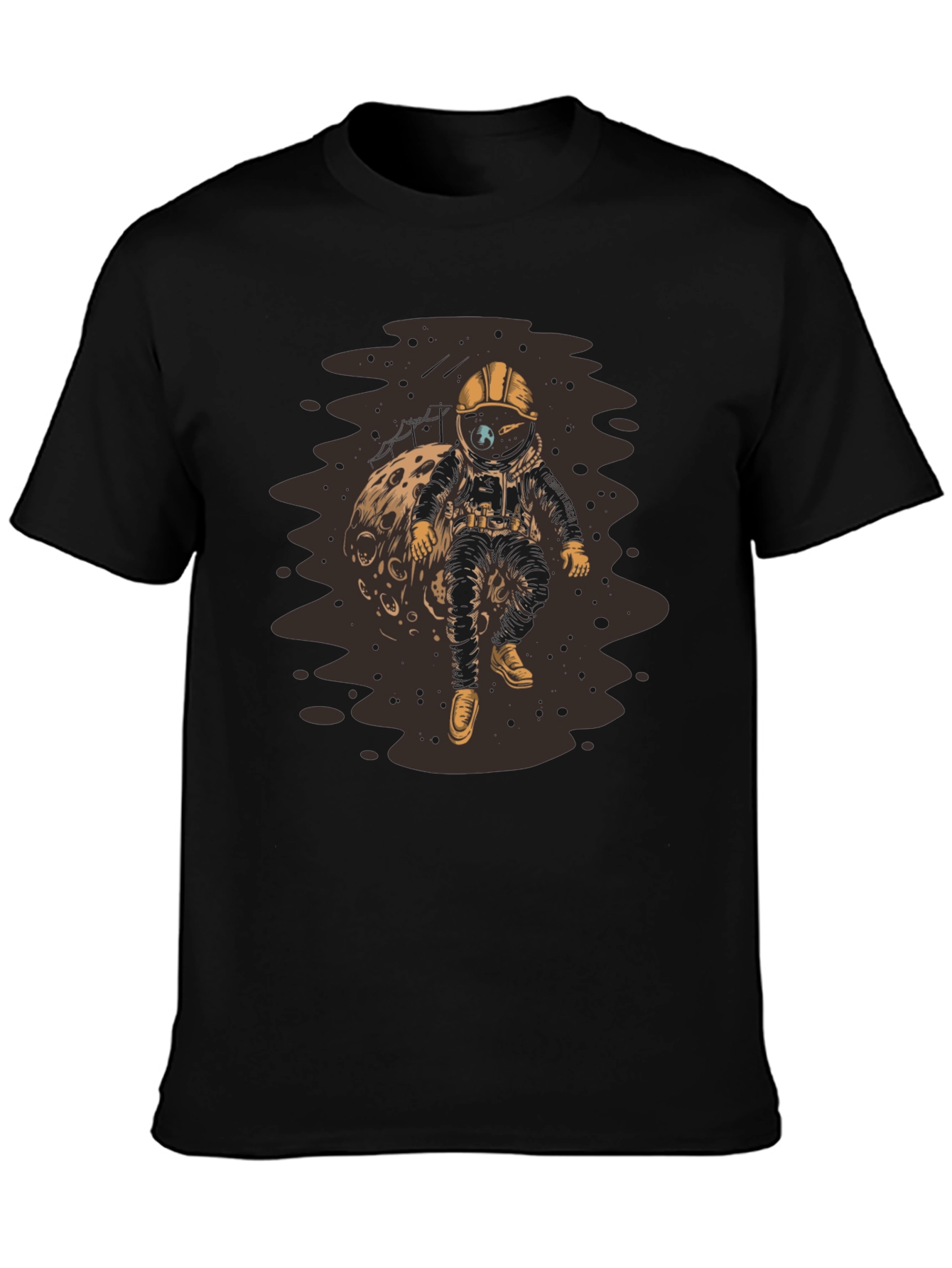 Astronaut on Moon T-Shirt - Unique Graphic Tee