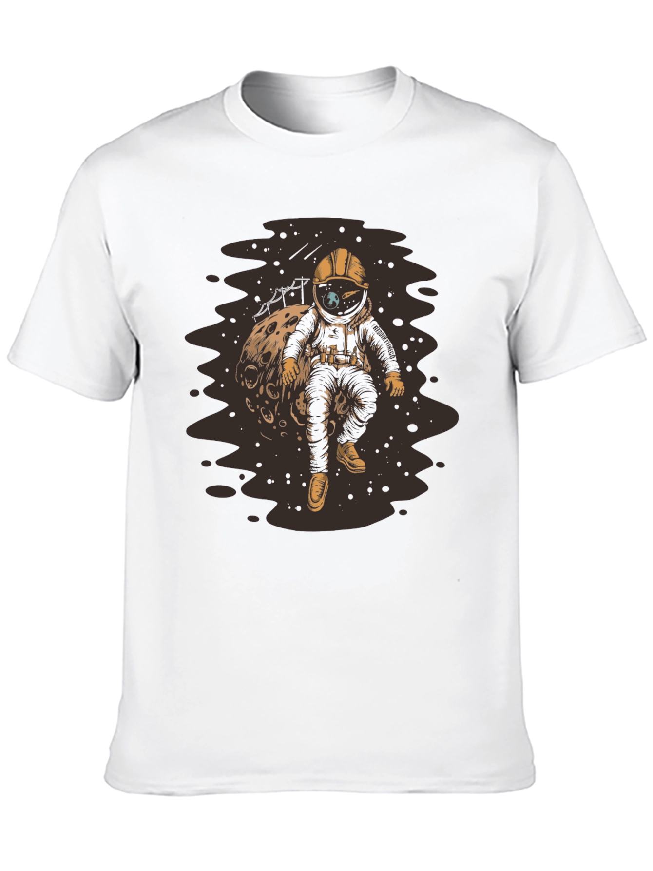 Astronaut on Moon T-Shirt - Unique Graphic Tee