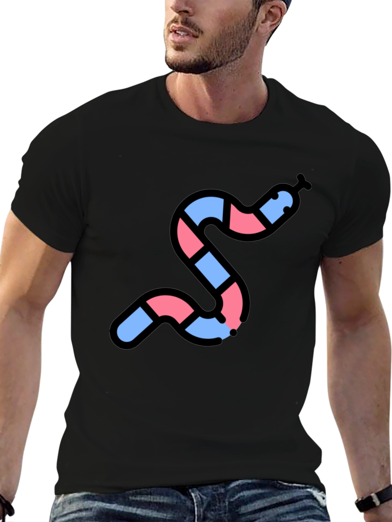 Snake Pattern Tee - Unique Design Comfortable Fit
