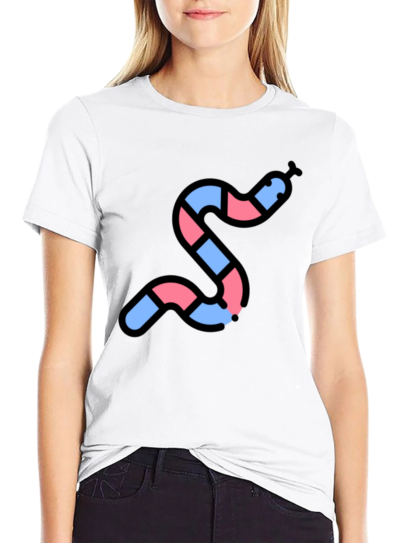 Snake Pattern Tee - Unique Design Comfortable Fit