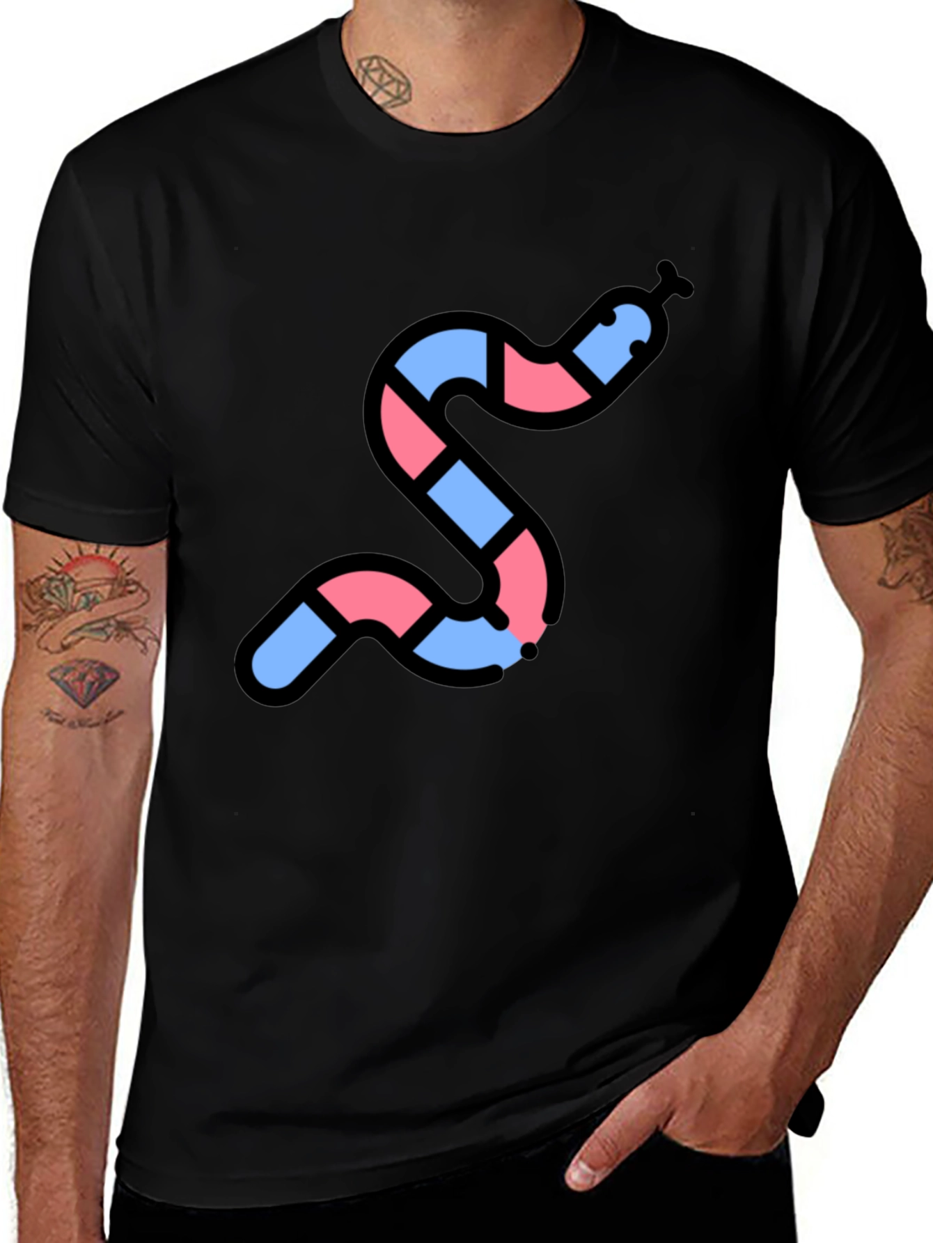 Snake Pattern Tee - Unique Design Comfortable Fit
