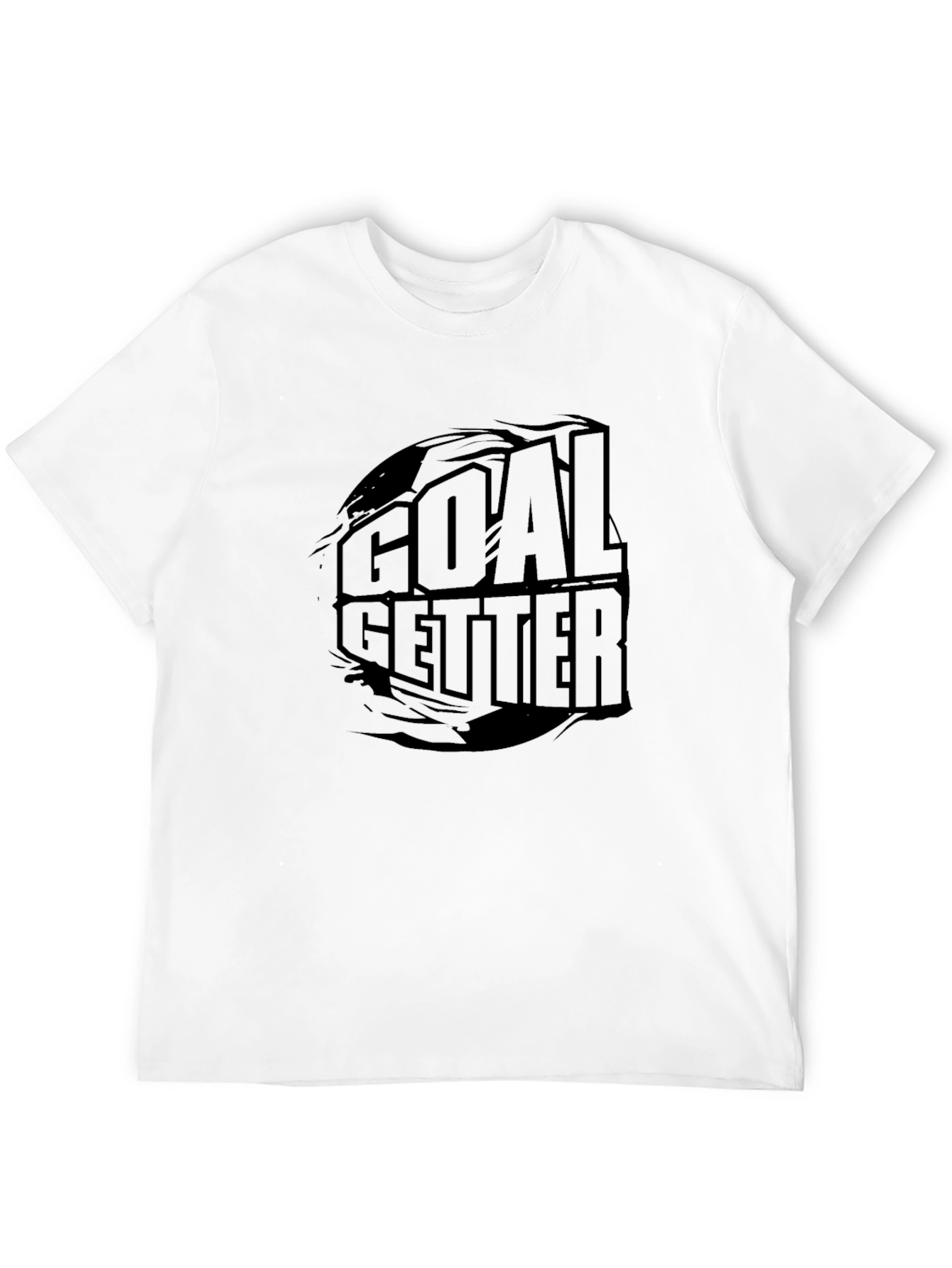 Goal Getter Graphic Tee - Black Crew Neck T-Shirt