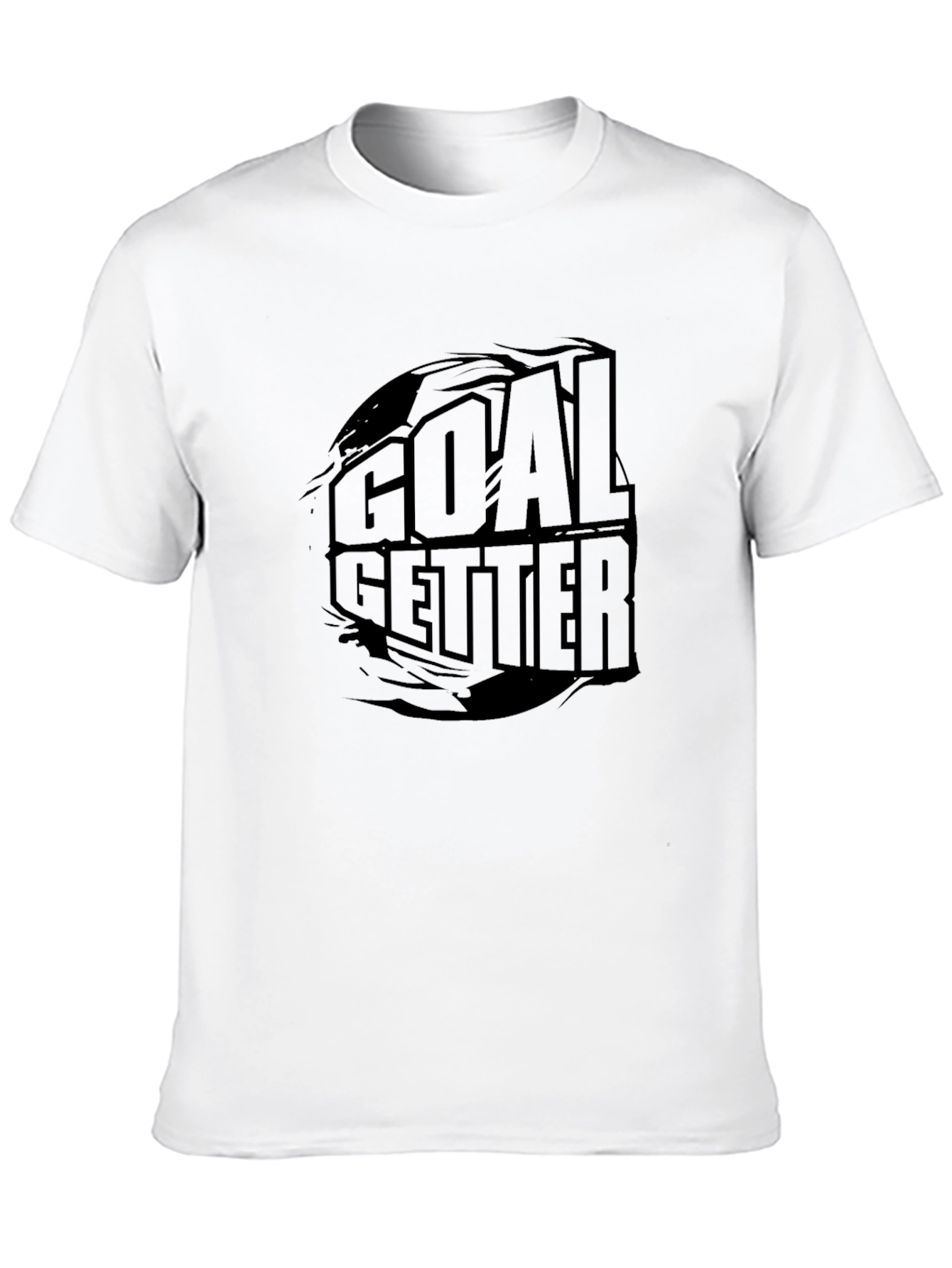 Goal Getter Graphic Tee - Black Crew Neck T-Shirt