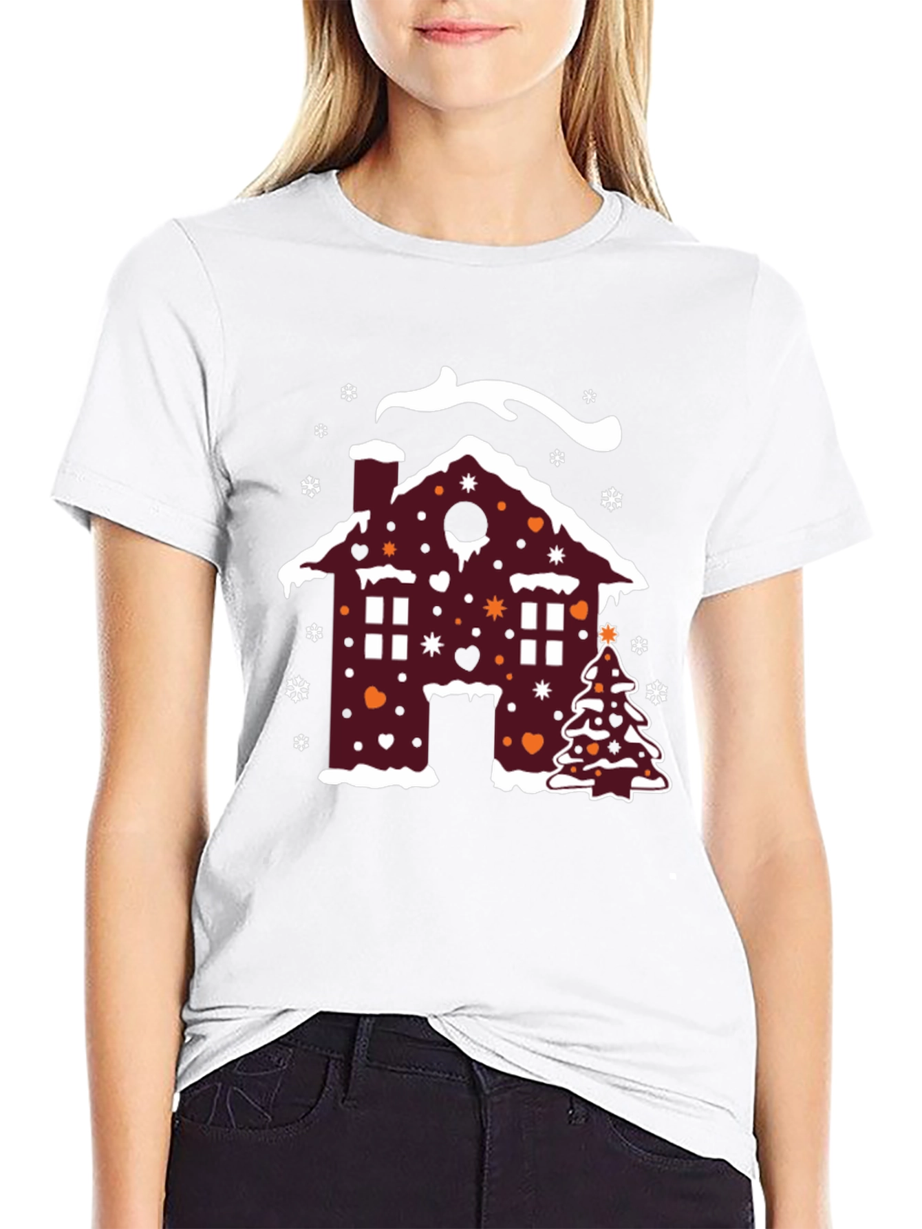 Festive Holiday Gingerbread House Christmas T-Shirt