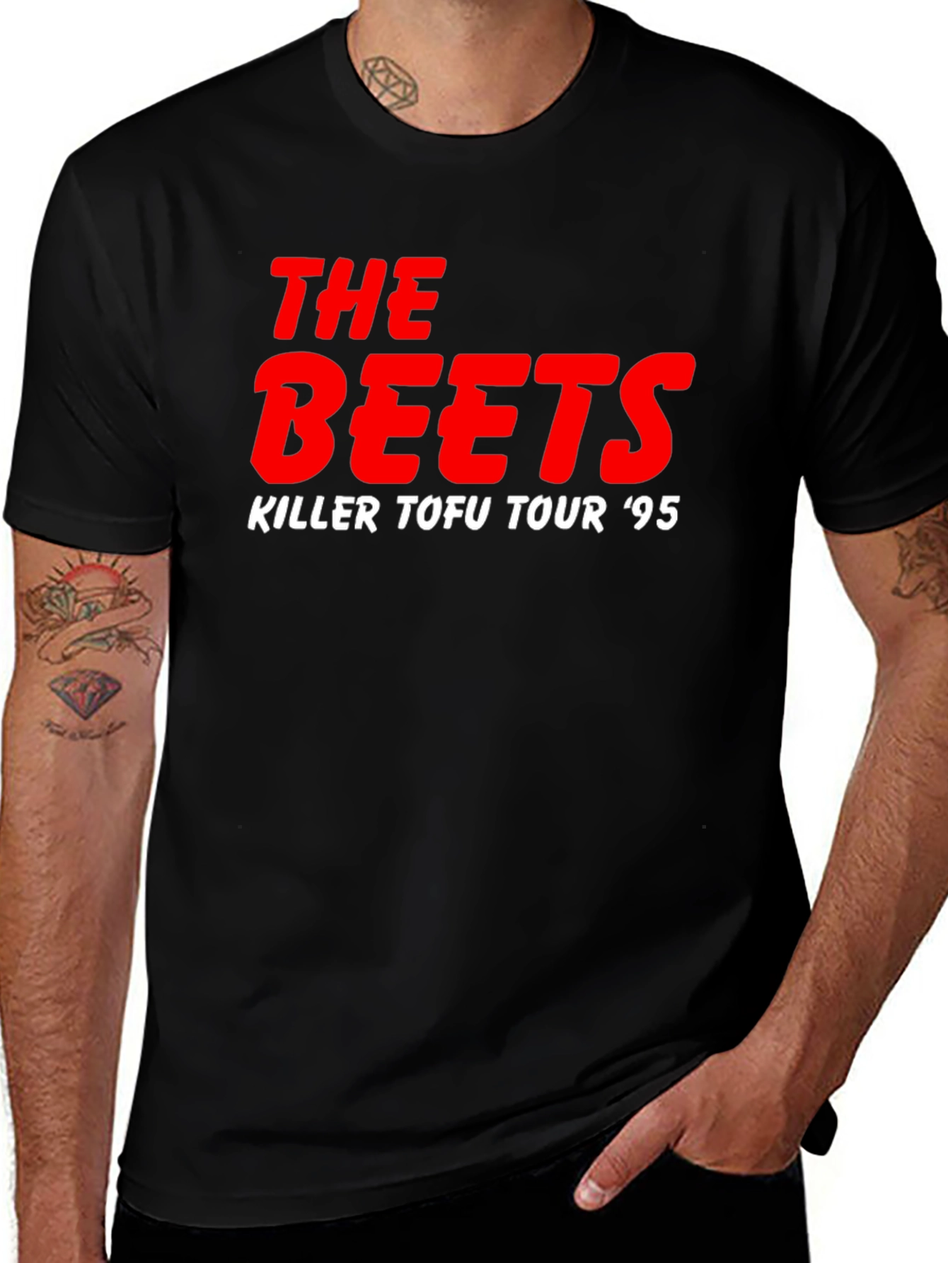The Beets Killer Tofu Tour 95 Black T-Shirt