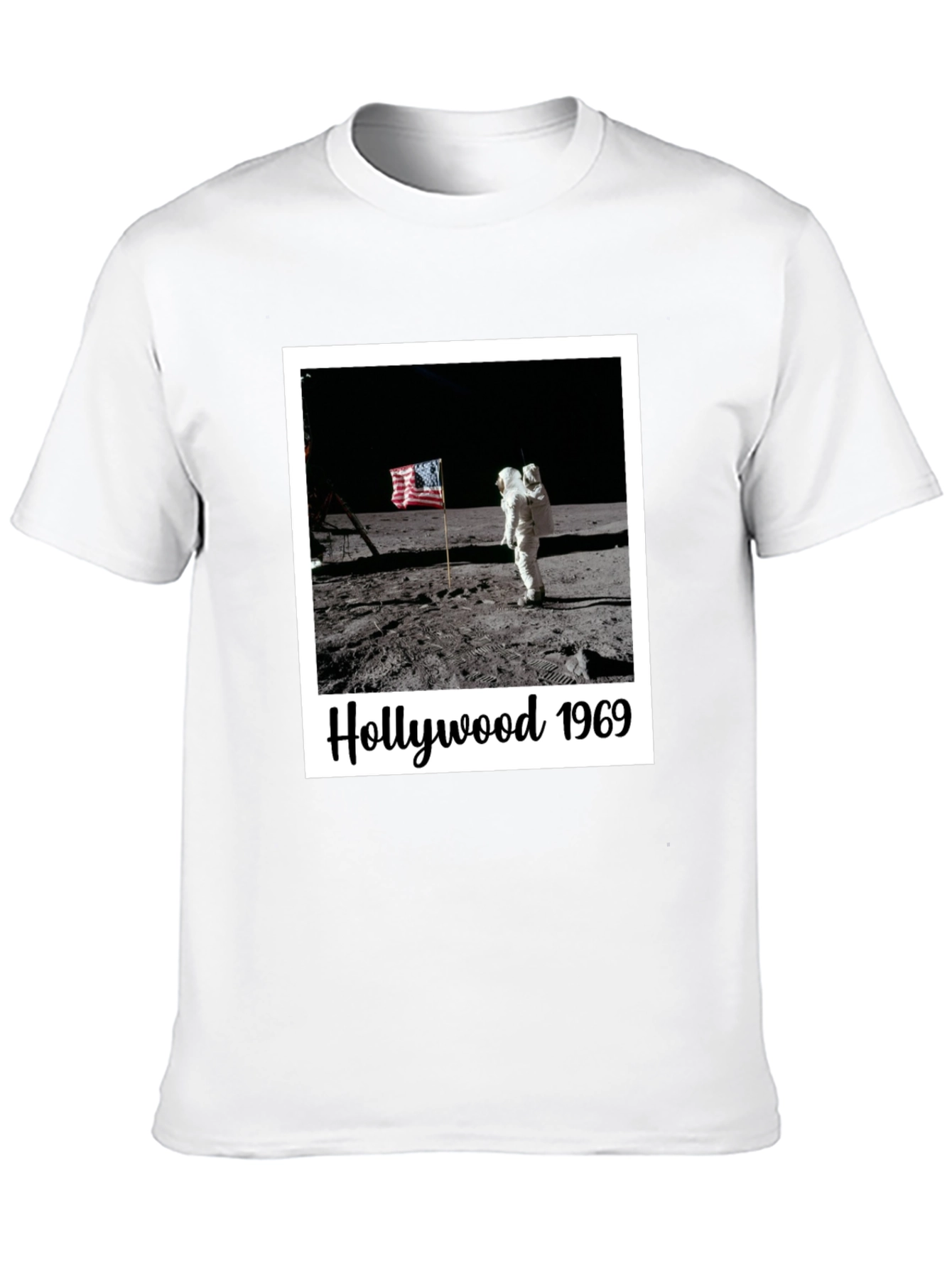 Hollywood 1969 Moon Landing Black T-Shirt