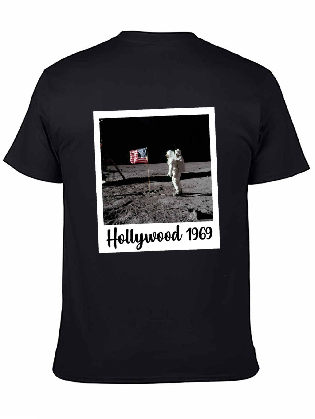 Hollywood 1969 Moon Landing Black T-Shirt