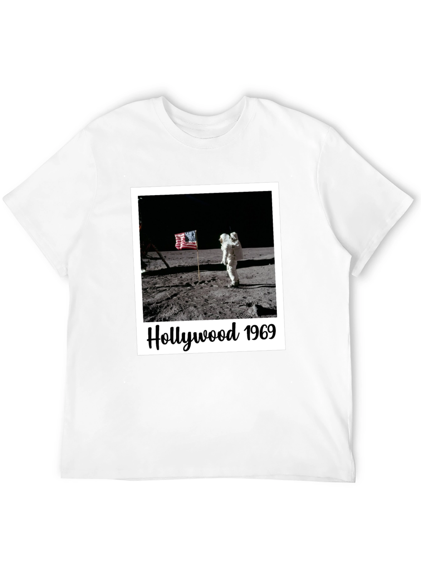 Hollywood 1969 Moon Landing Black T-Shirt
