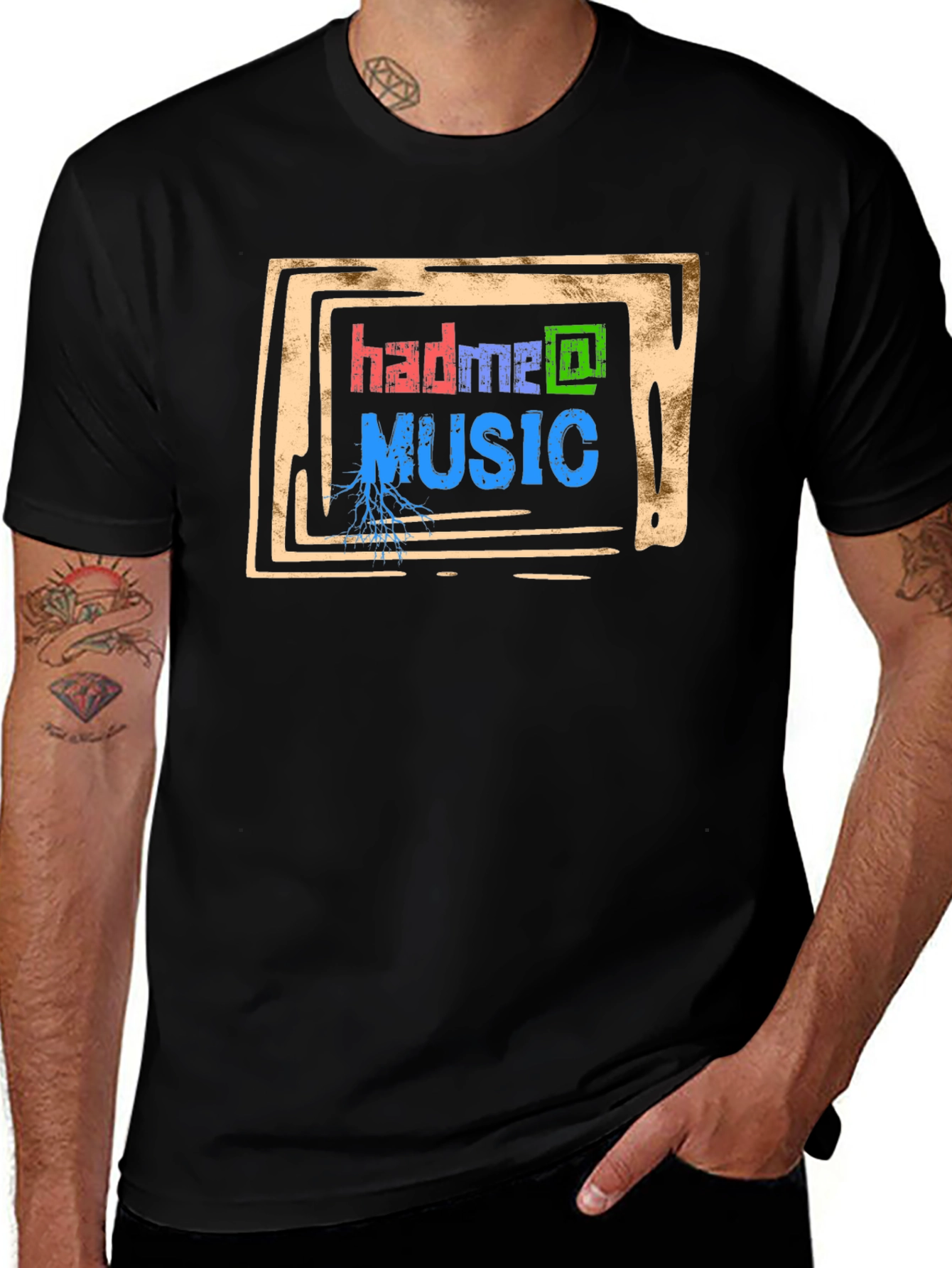 Had Me At Music Graphic Tee - Black