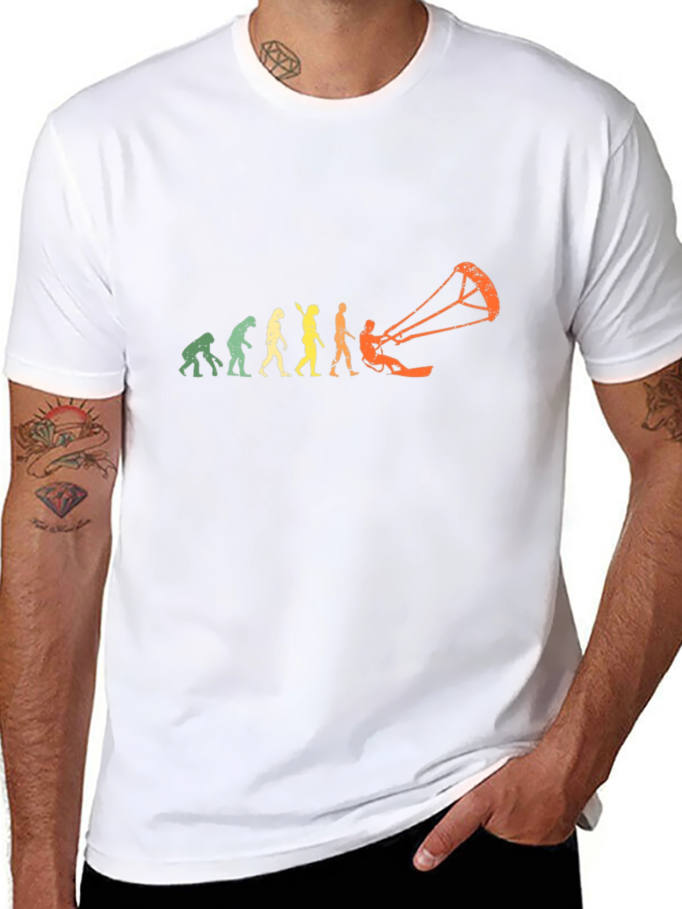 Evolution of Kiteboarding Black T-Shirt