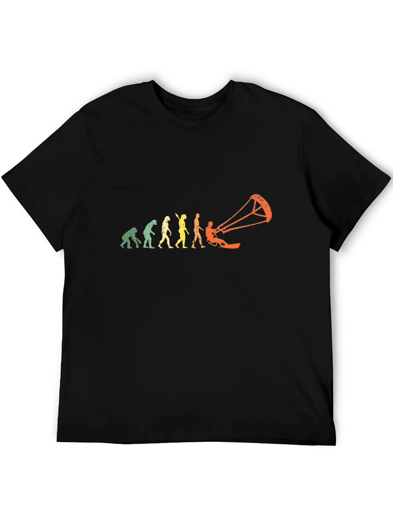 Evolution of Kiteboarding Black T-Shirt