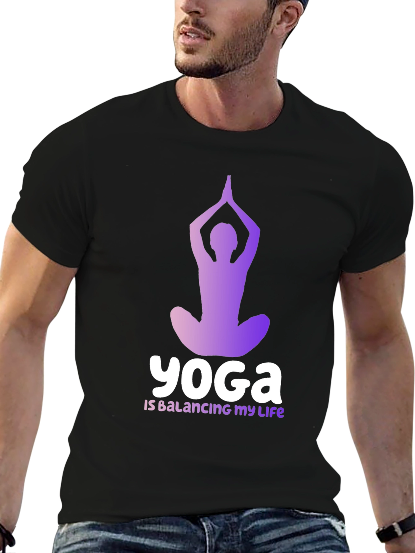Yoga Balancing Life Graphic T-Shirt