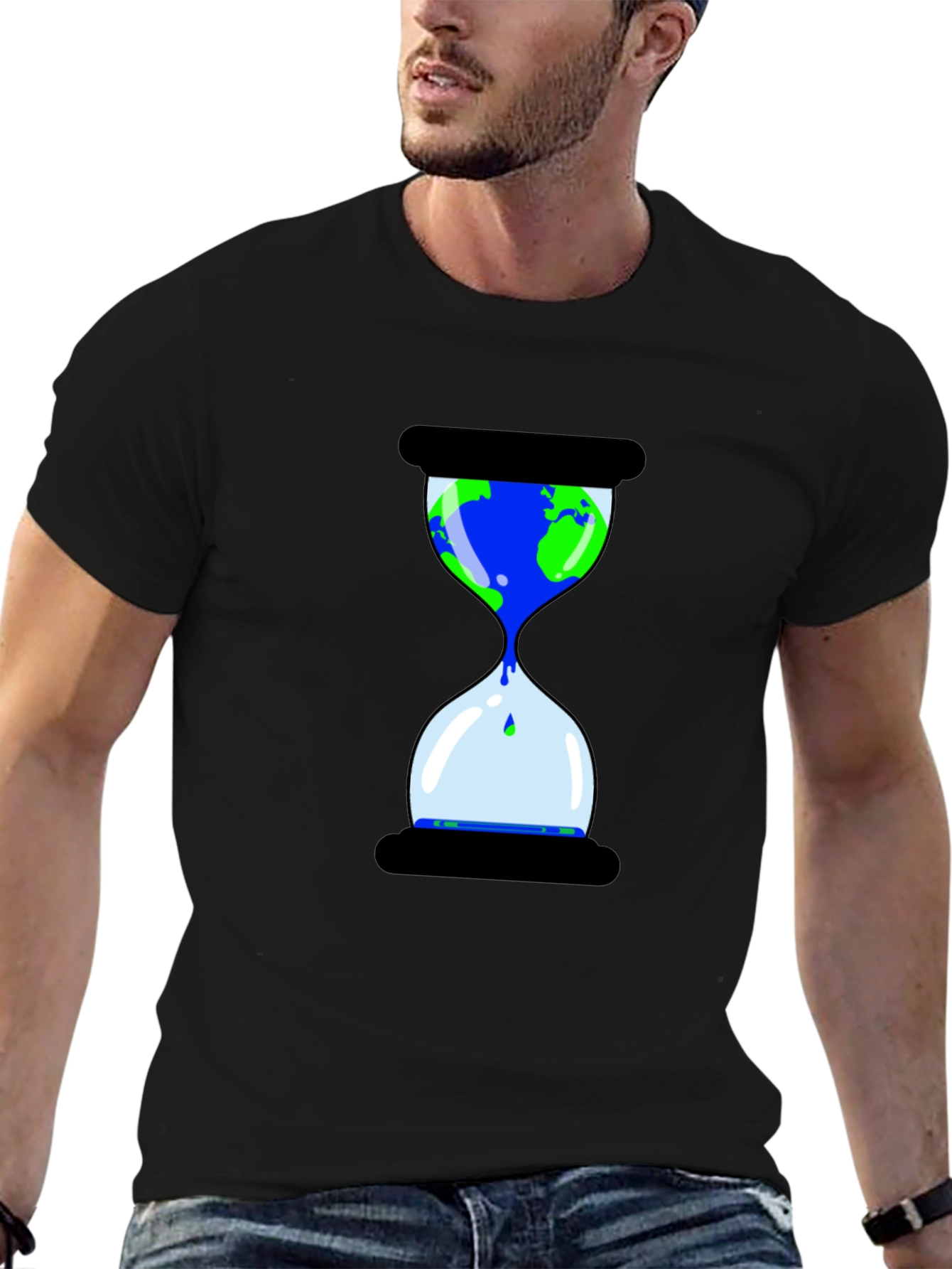 Earth Hourglass Graphic Tee - Save the Planet