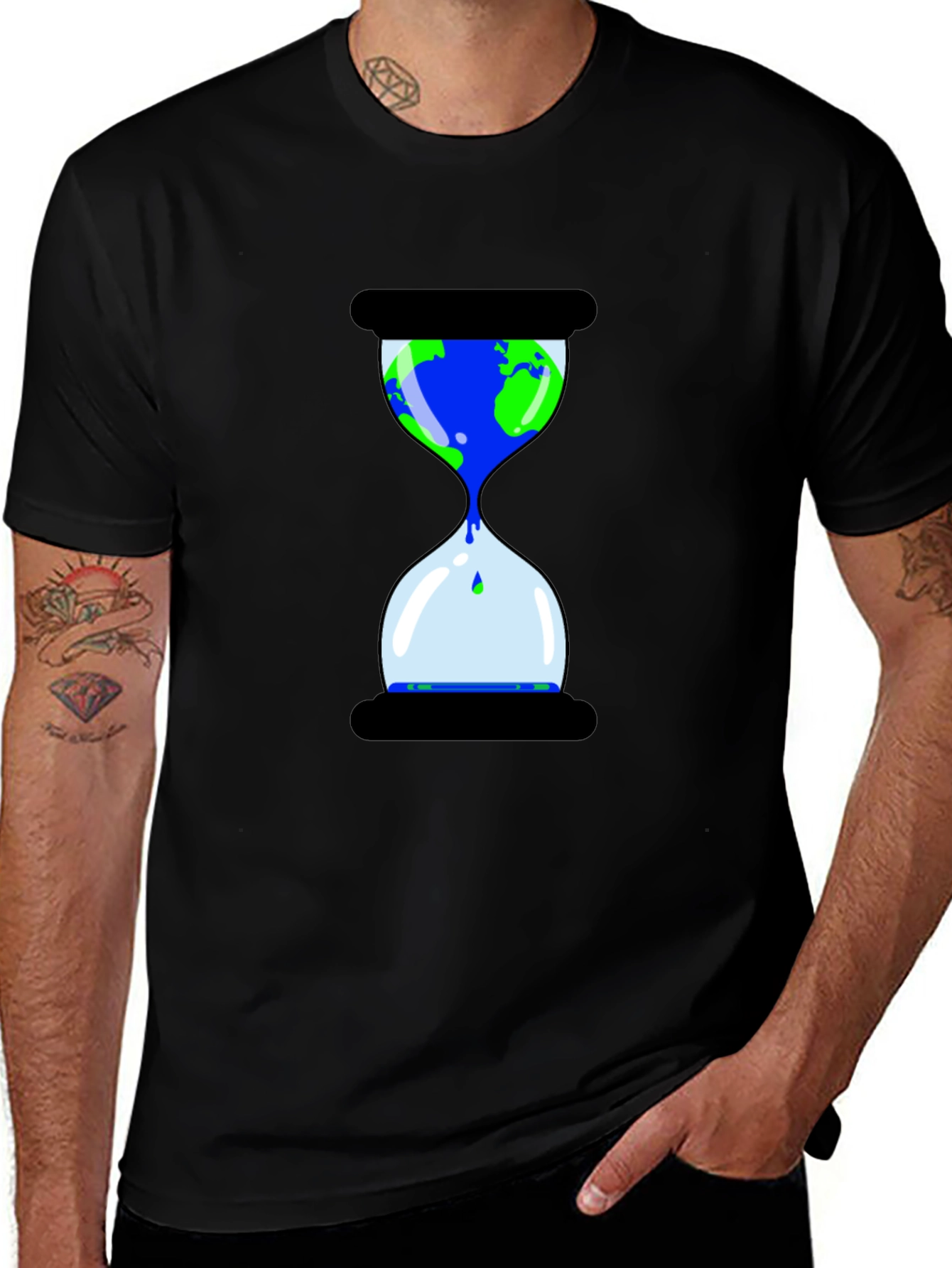 Earth Hourglass Graphic Tee - Save the Planet